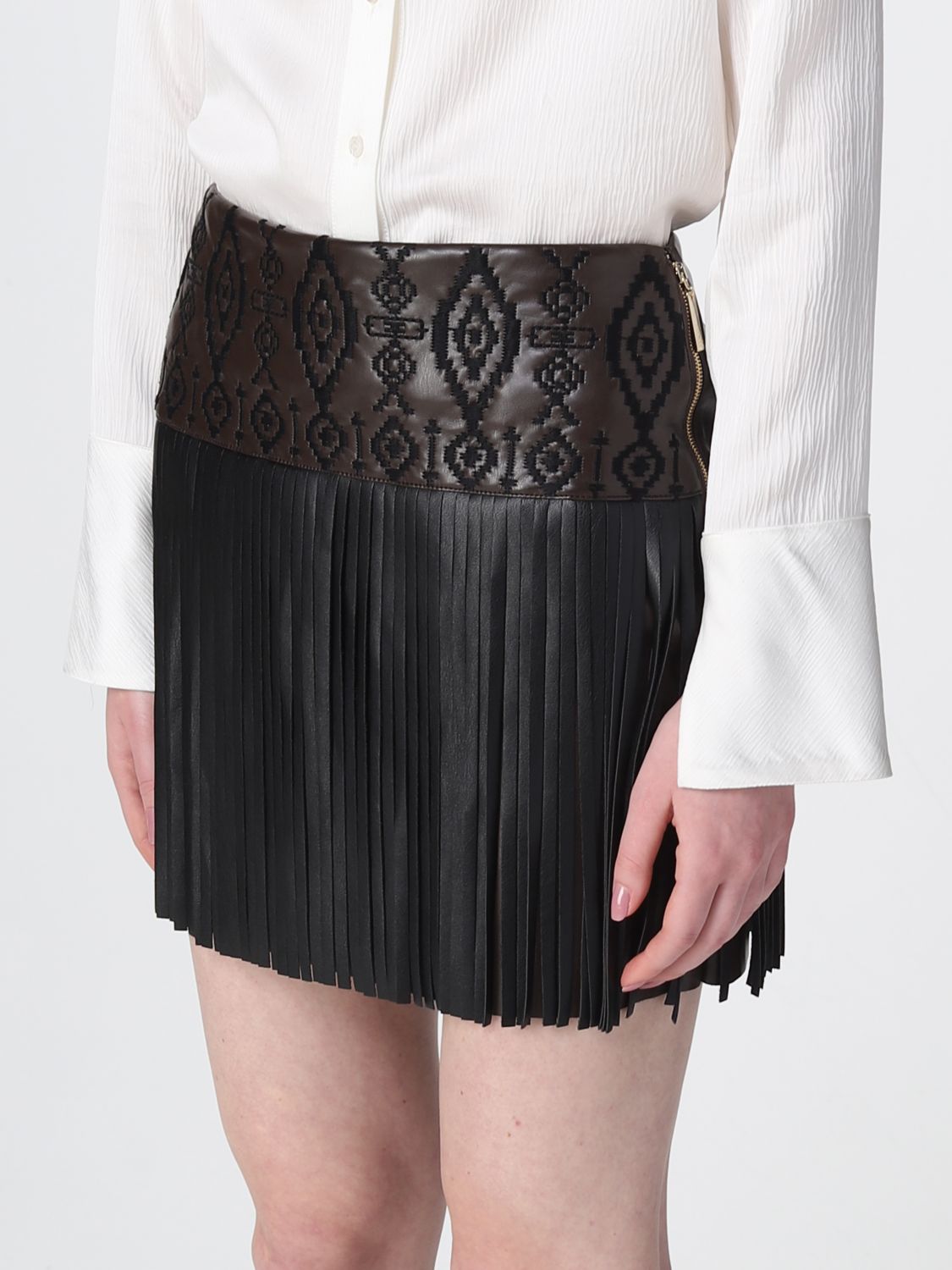 ELISABETTA FRANCHI: skirt for woman - Brown | Elisabetta Franchi skirt ...