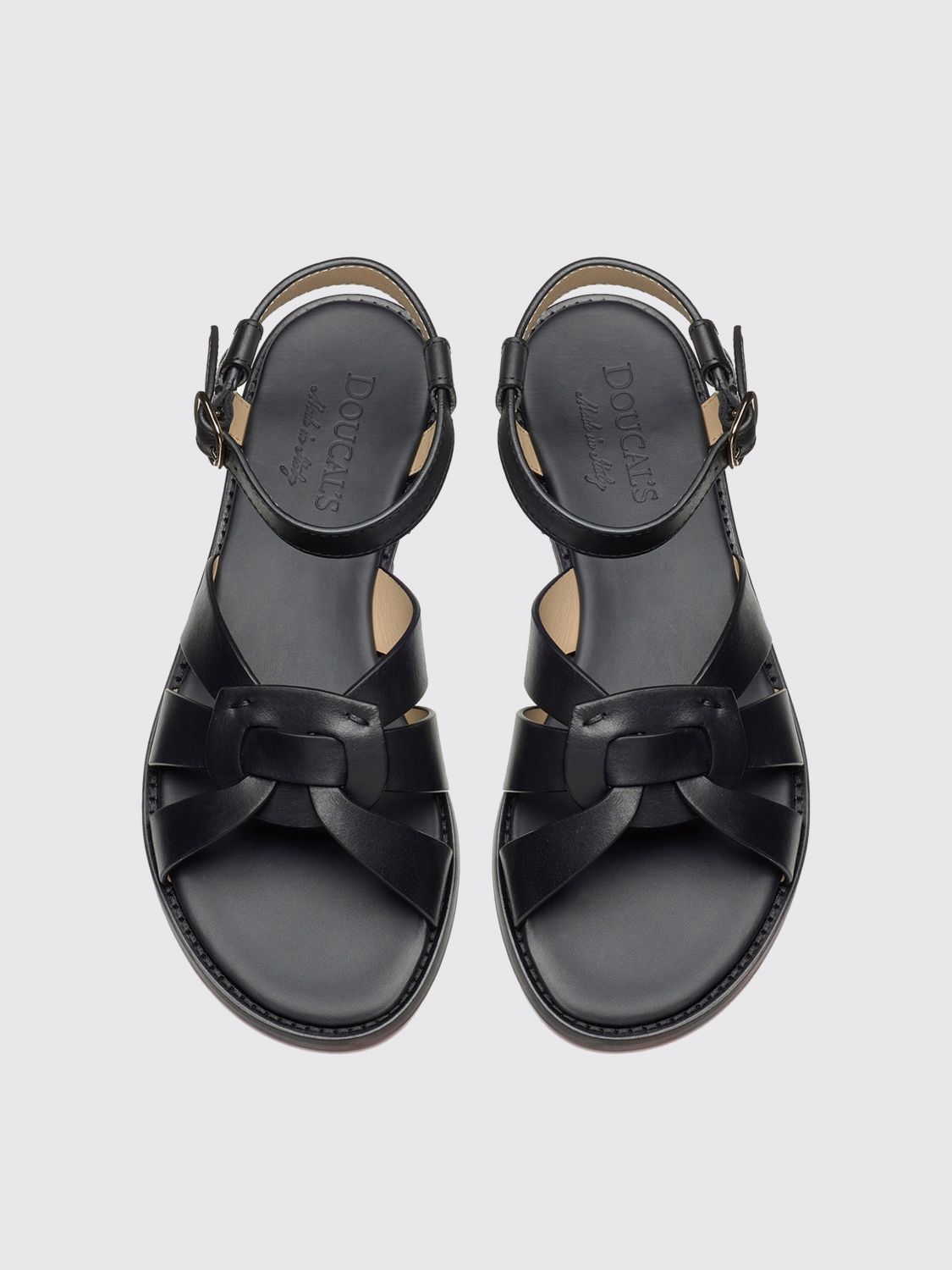 DOUCAL'S: flat sandals for woman - Black | Doucal's flat sandals ...