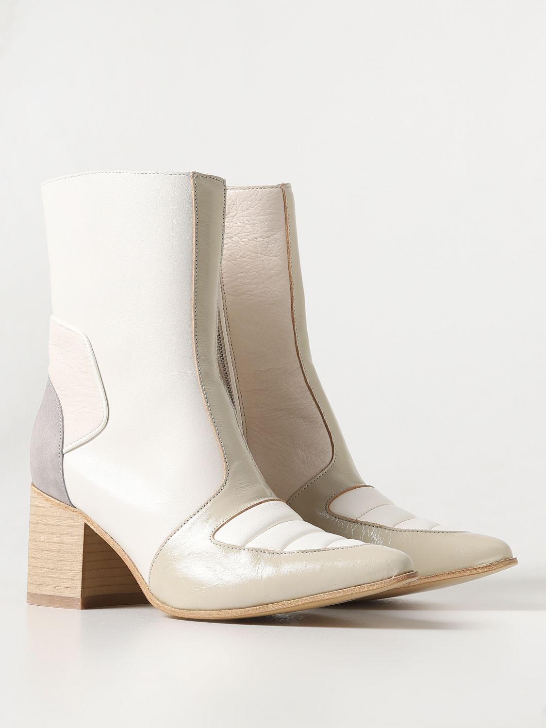 OUR LEGACY: flat ankle boots for woman - White | Our Legacy flat