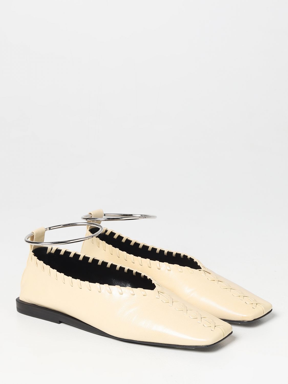 JIL SANDER: ballet flats for woman - Cream | Jil Sander ballet flats ...