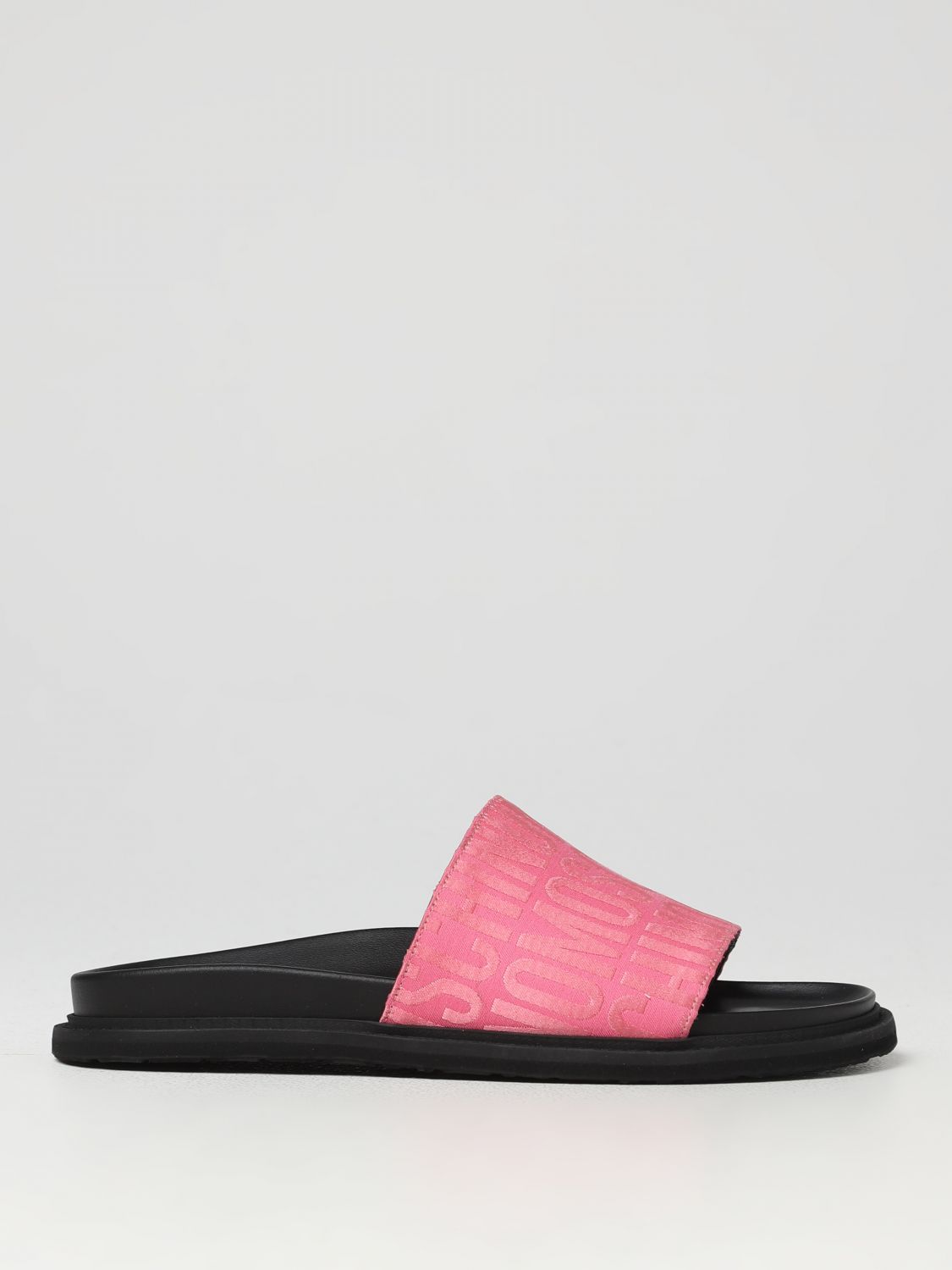 Moschino Couture Flat Sandals  Woman In Pink