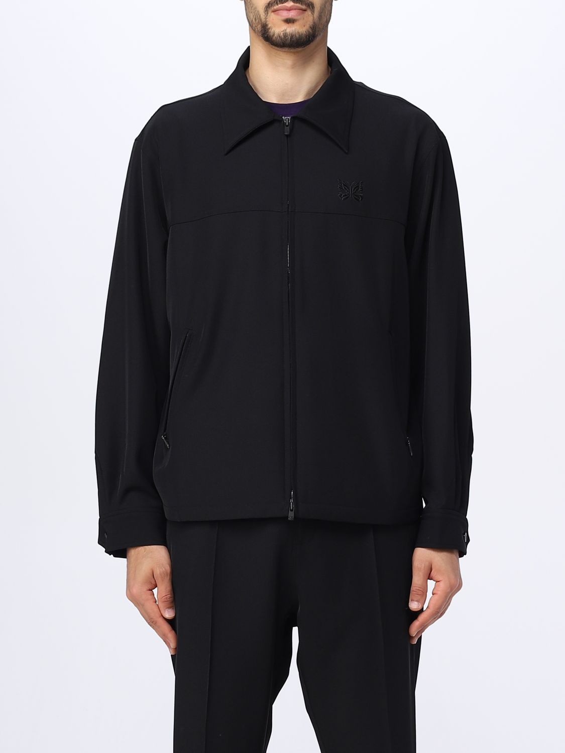 NEEDLES: jacket for man - Black | Needles jacket MR203 online on GIGLIO.COM