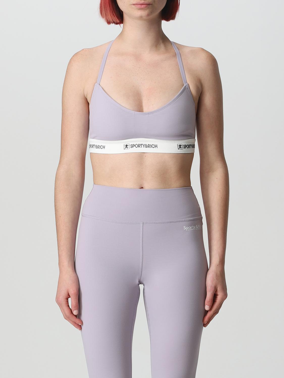 SPORTY AND RICH TOP SPORTY & RICH WOMAN COLOR VIOLET,E42465019