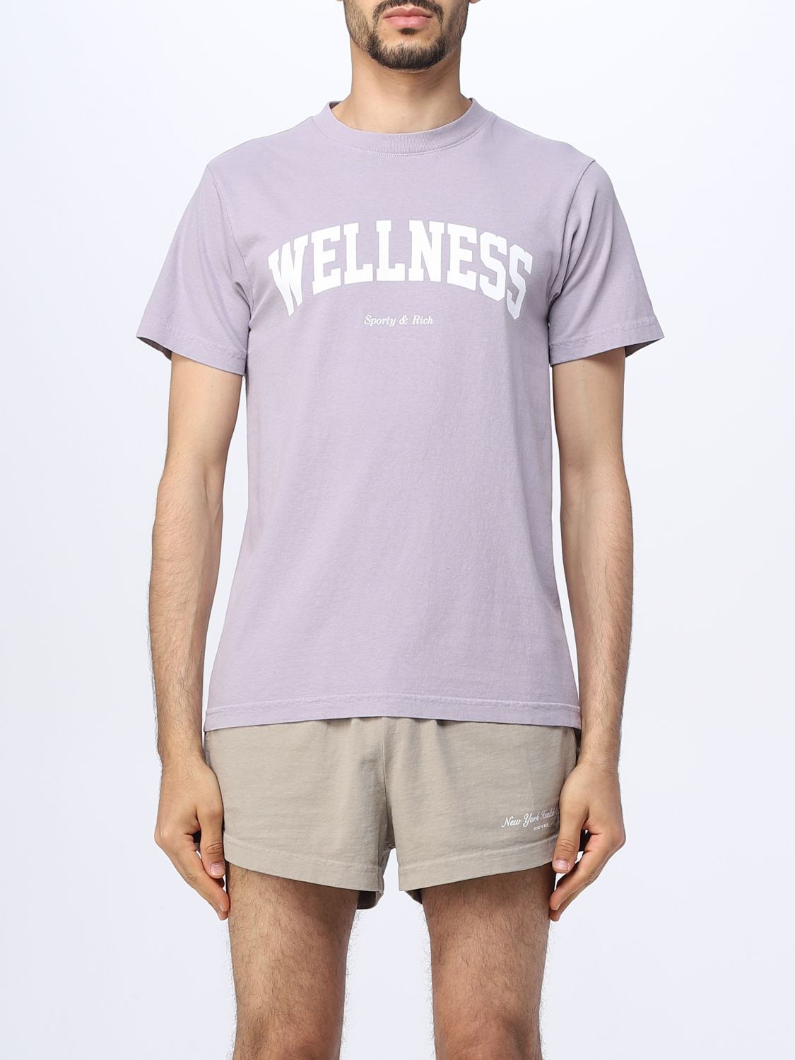 Shop Sporty And Rich T-shirt Sporty & Rich Men Color Violet