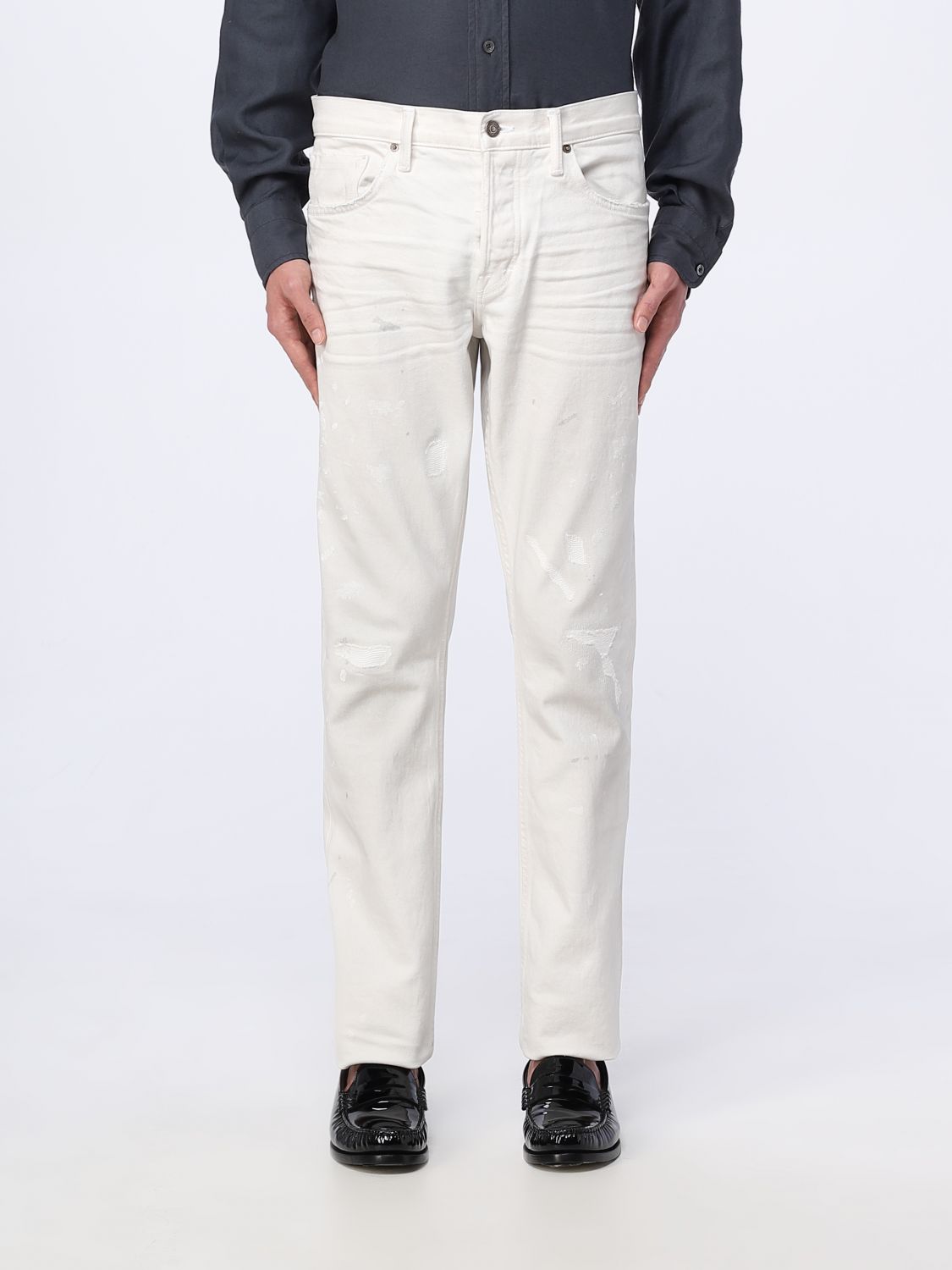 TOM FORD: jeans for man - White | Tom Ford jeans DPS001DMC014S23 online ...