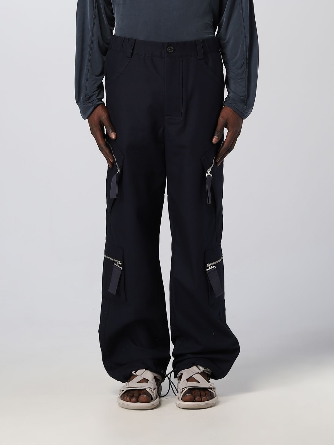 JACQUEMUS: pants for man - Blue | Jacquemus pants 226PA0261383 online ...