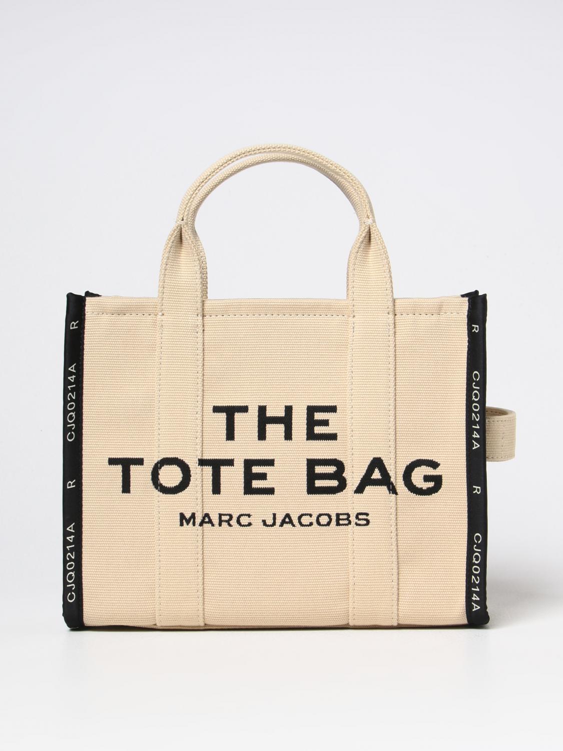 Marc Jacobs The Tote Bag In Canvas With Embroidered Logo In Sand
