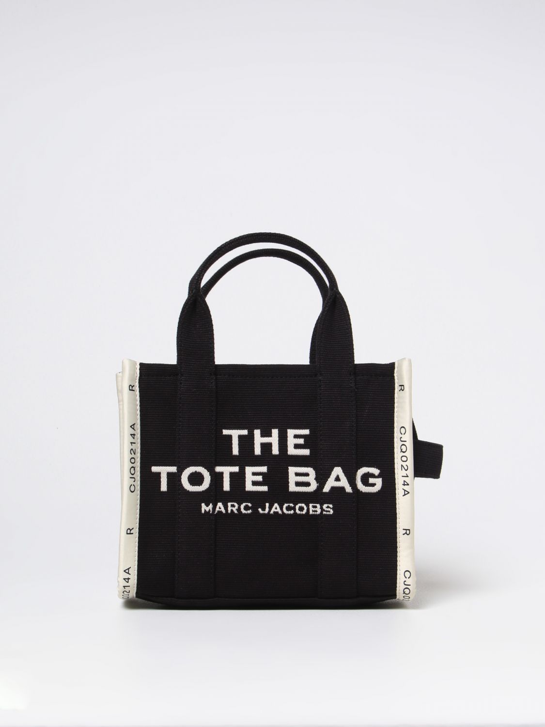 MARC JACOBS: The Tote Bag in canvas with embroidered logo - Black ...
