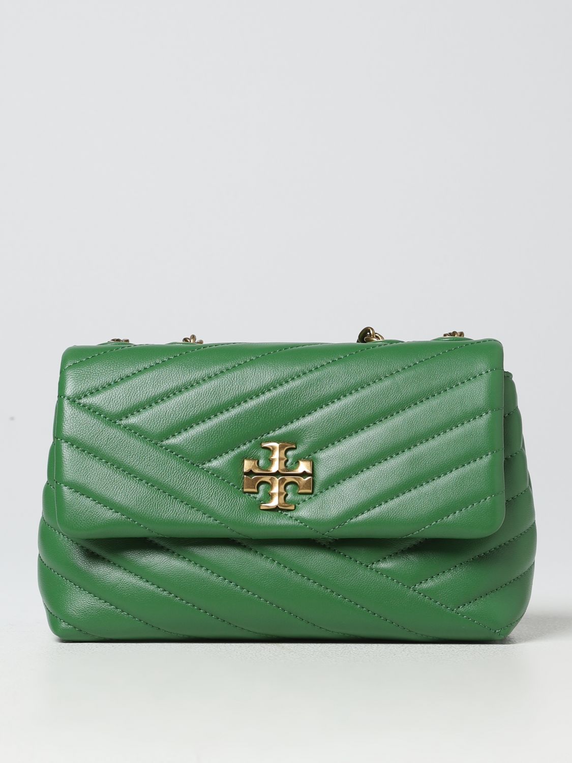Shop Tory Burch Kira Bag In Quilted Nappa In Green