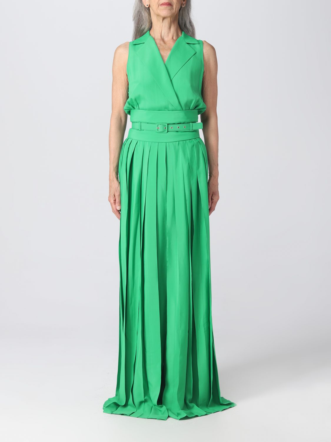 SIMONA CORSELLINI: dress for woman - Green | Simona Corsellini dress ...