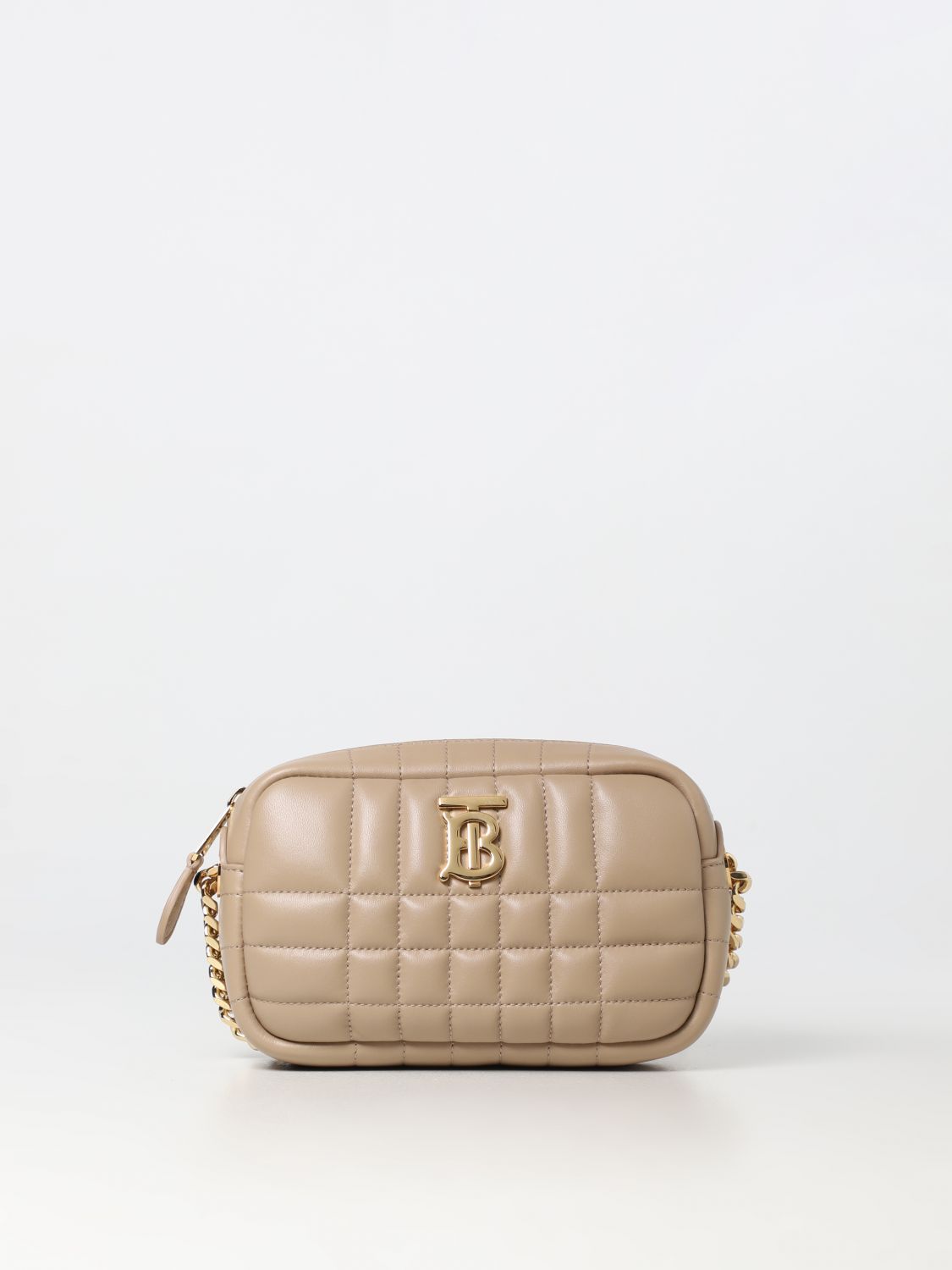 BURBERRY: Lola bag in quilted nappa leather - Beige | Burberry mini bag ...