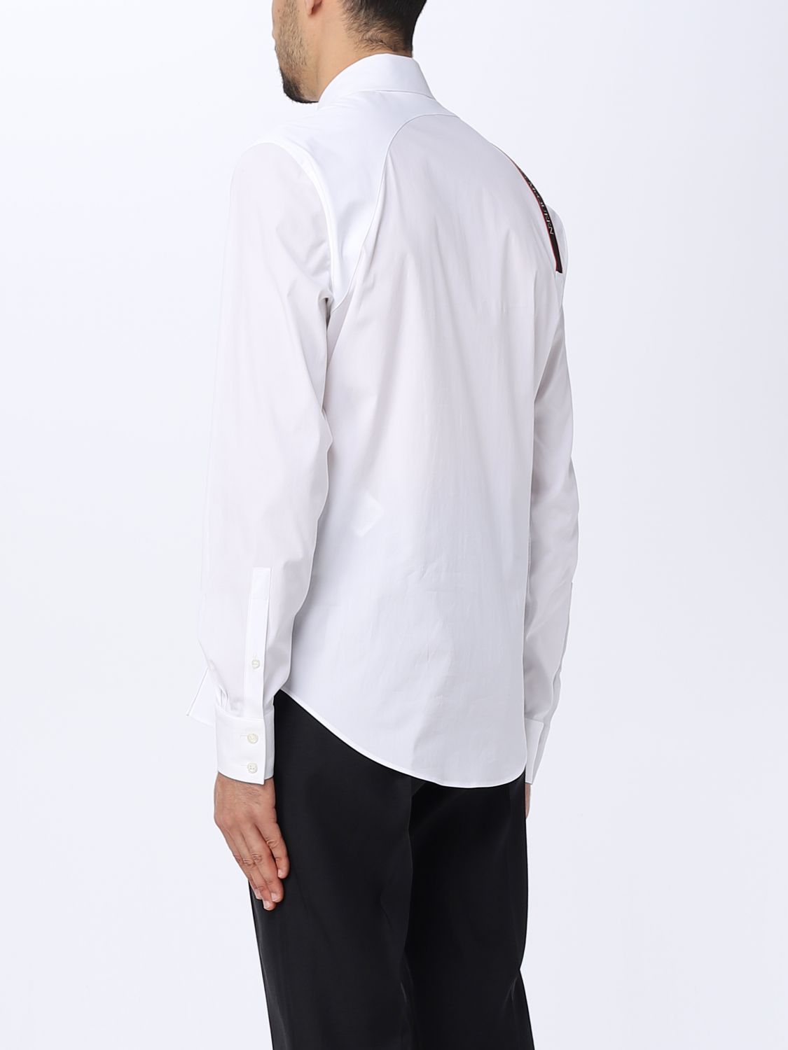 ALEXANDER MCQUEEN Slim-Fit Grosgrain-Trimmed Cotton-Poplin Shirt for Men