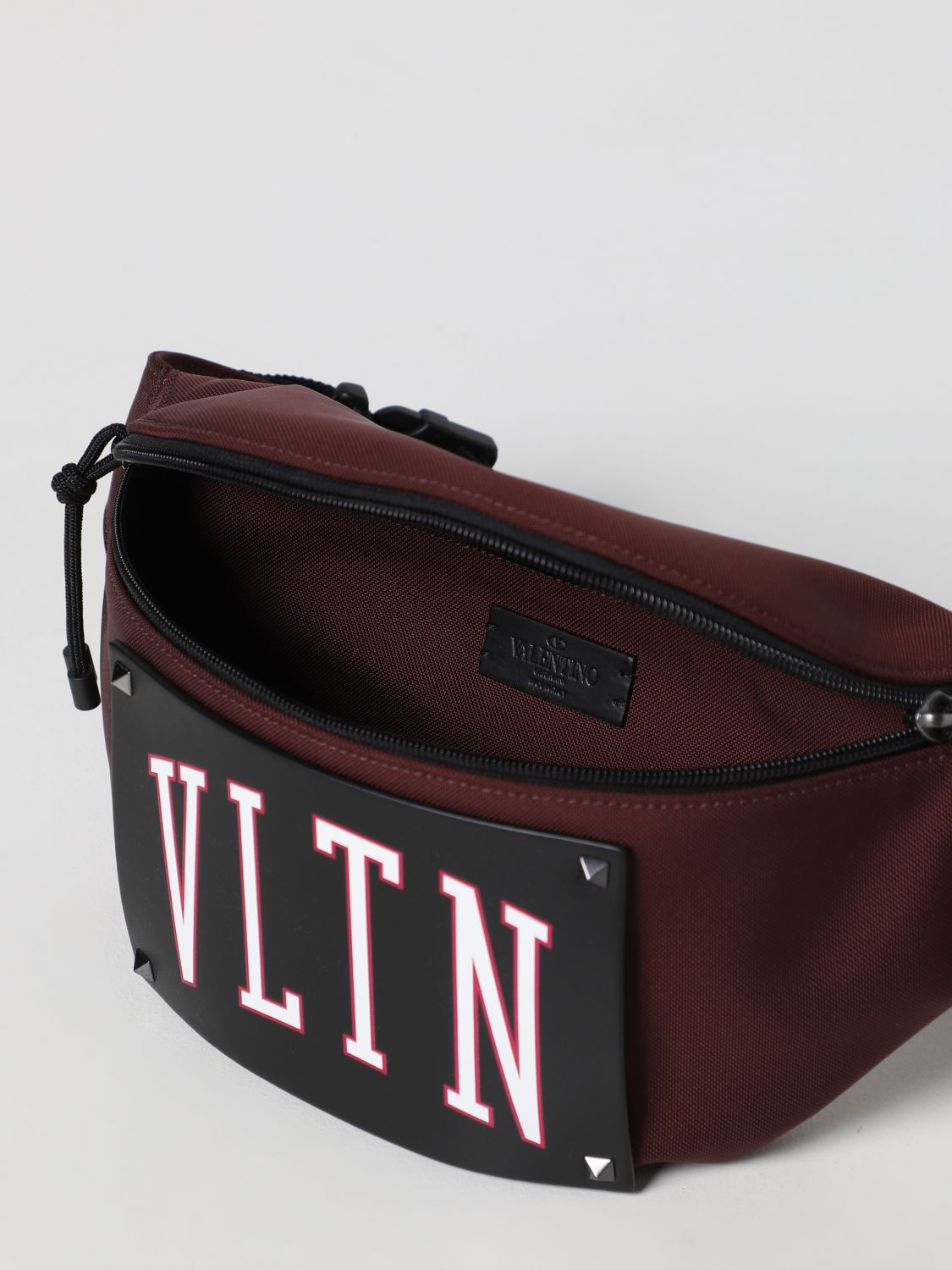 Valentino Garavani red Valentino Garavani Leather VLTN Belt Bag