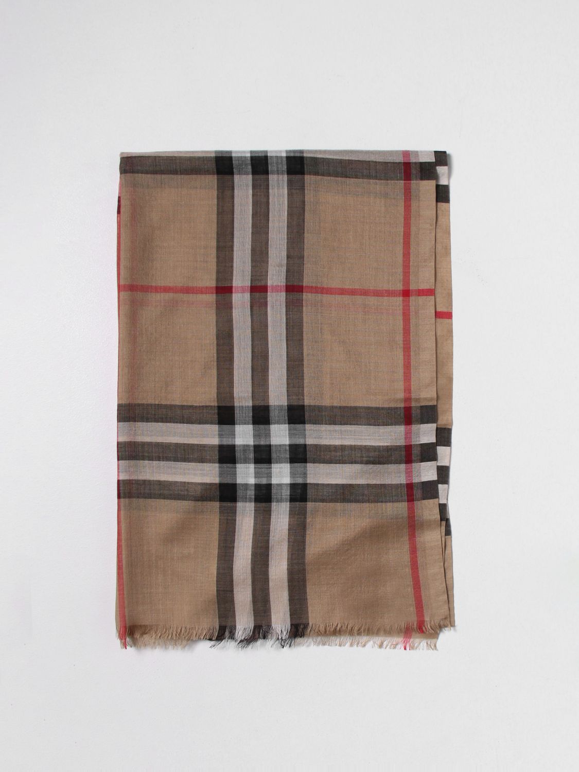 Legeme brevpapir konstant BURBERRY: Vintage Check scarf in jacquard wool blend - Beige | Burberry  scarf 8055855 online at GIGLIO.COM