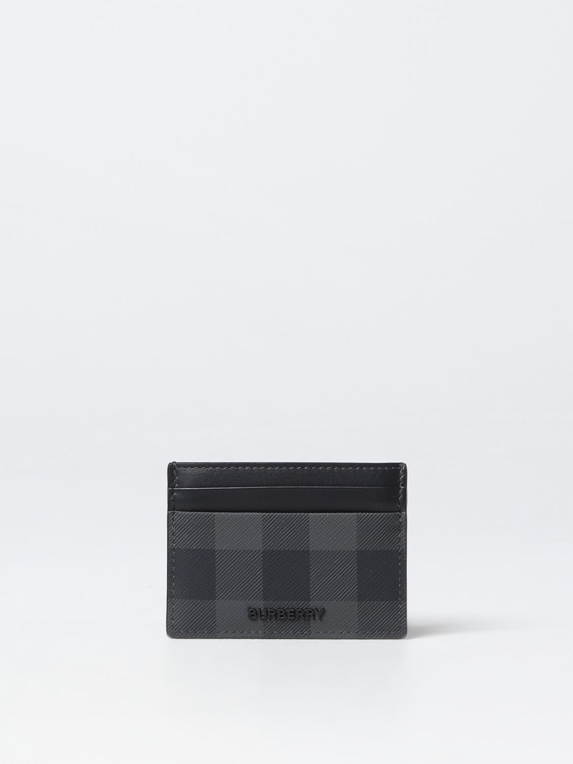 BURBERRY: Sandon credit card holder in coated fabric and leather
