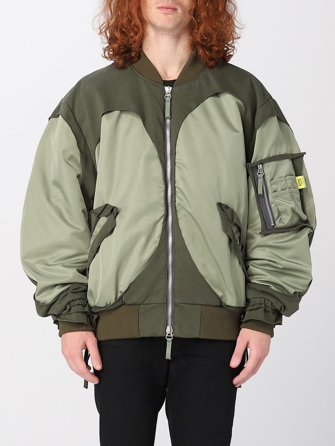 DIESEL: nylon jacket - Military | Diesel jacket A098360TGAN online