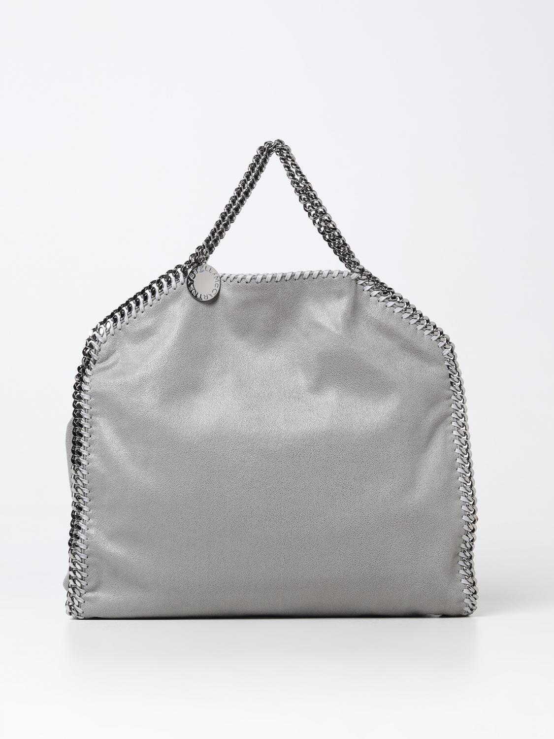 STELLA MCCARTNEY: bag in tweed and synthetic leather - Black