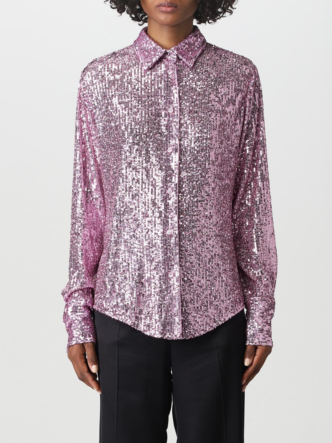 Tom Ford Sequin-embellished Long-sleeve Shirt In Violet