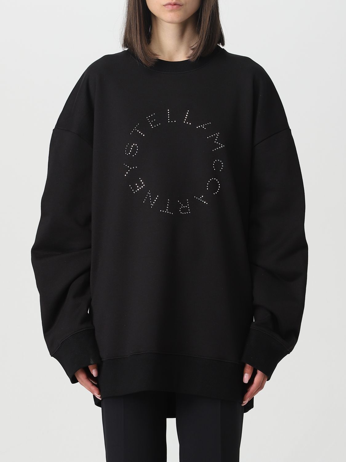 Shop Stella Mccartney Cotton Sweatshirt In Black