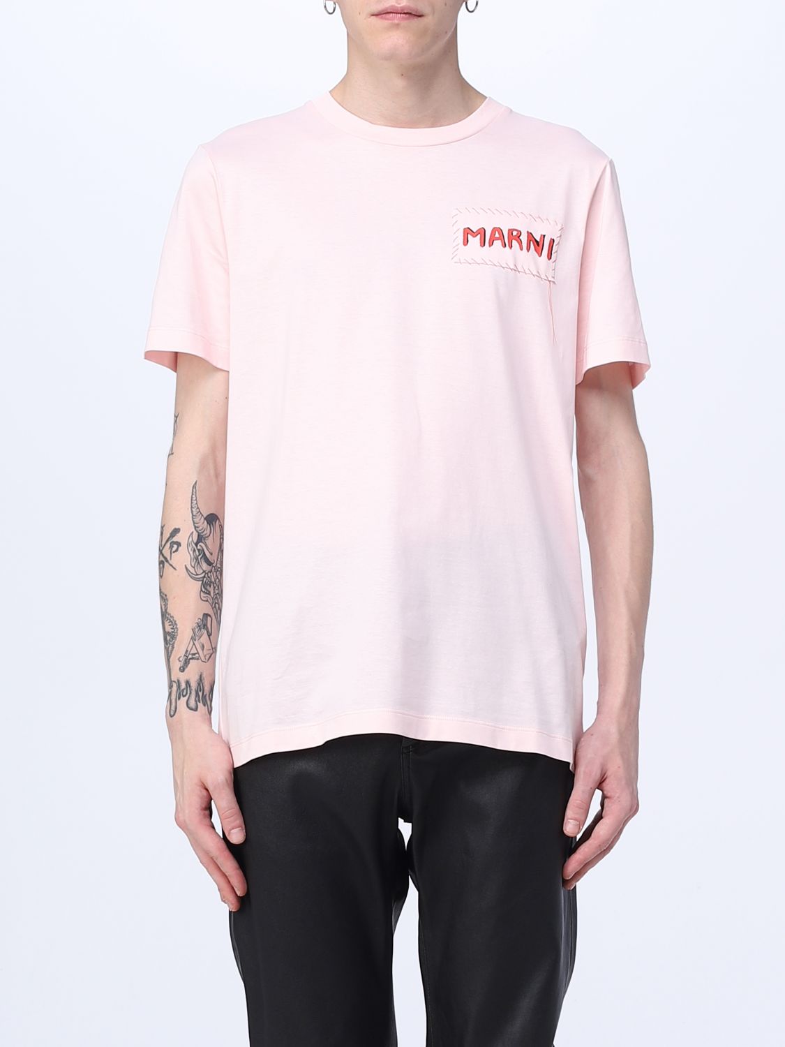 MARNI：Tシャツ メンズ - ピンク | GIGLIO.COMオンラインのMarni T