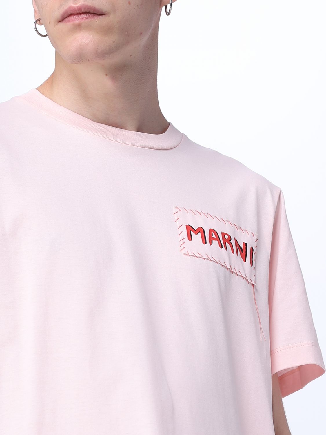 MARNI：Tシャツ メンズ - ピンク | GIGLIO.COMオンラインのMarni T