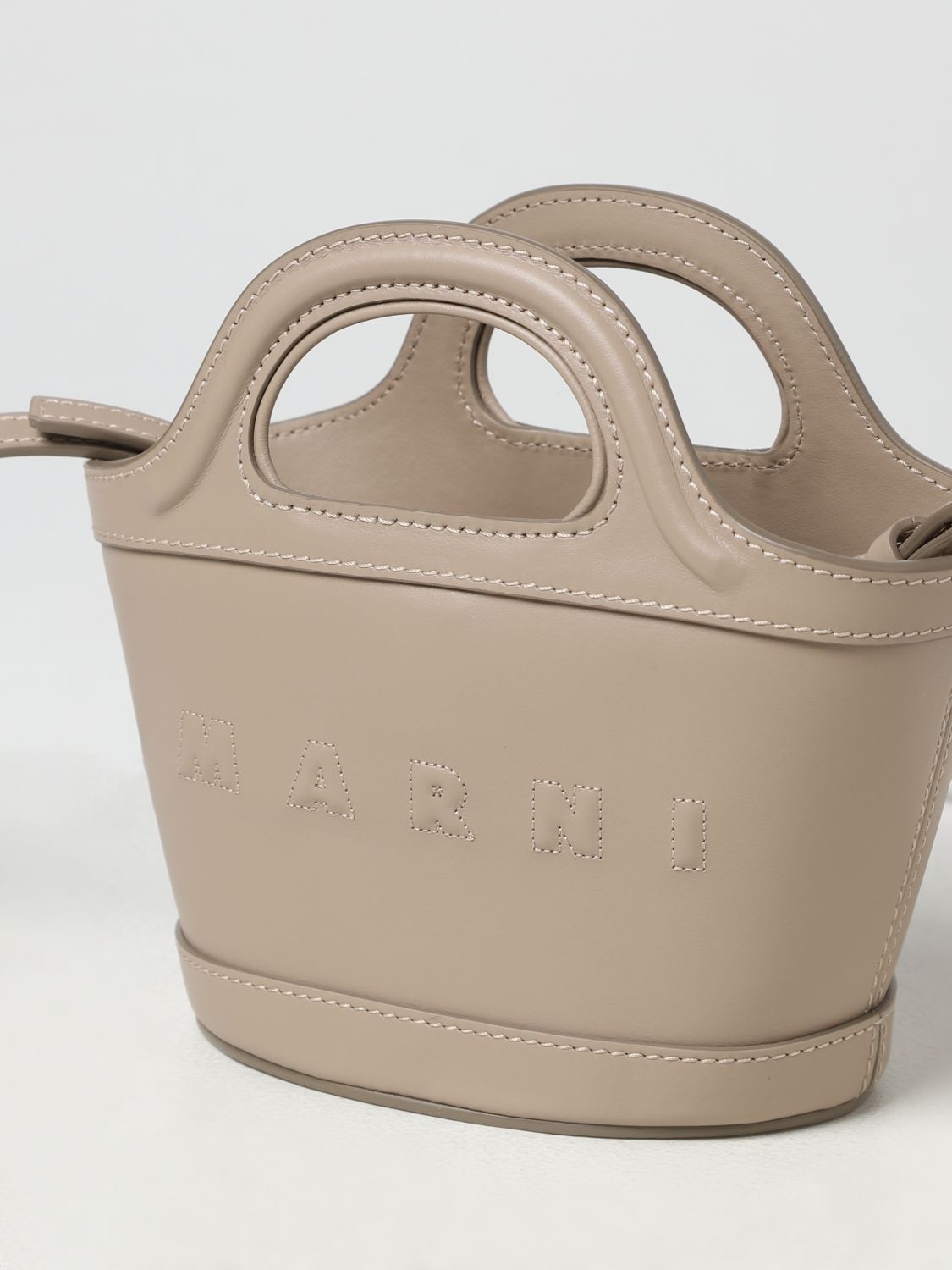 Marni Micro Tropicalia Summer Top Handle Bag in Brown