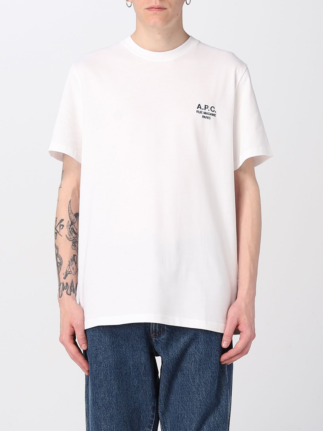 Shop A.p.c. T-shirt  Men Color White