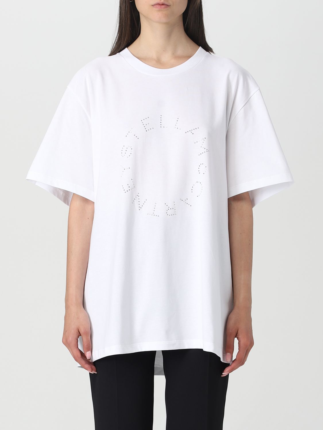 Shop Stella Mccartney Cotton T-shirt In White