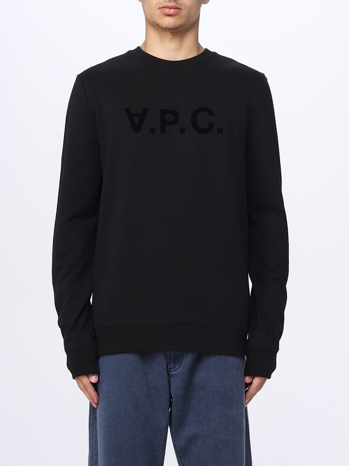 Shop Apc Sweatshirt A.p.c. Men Color Black