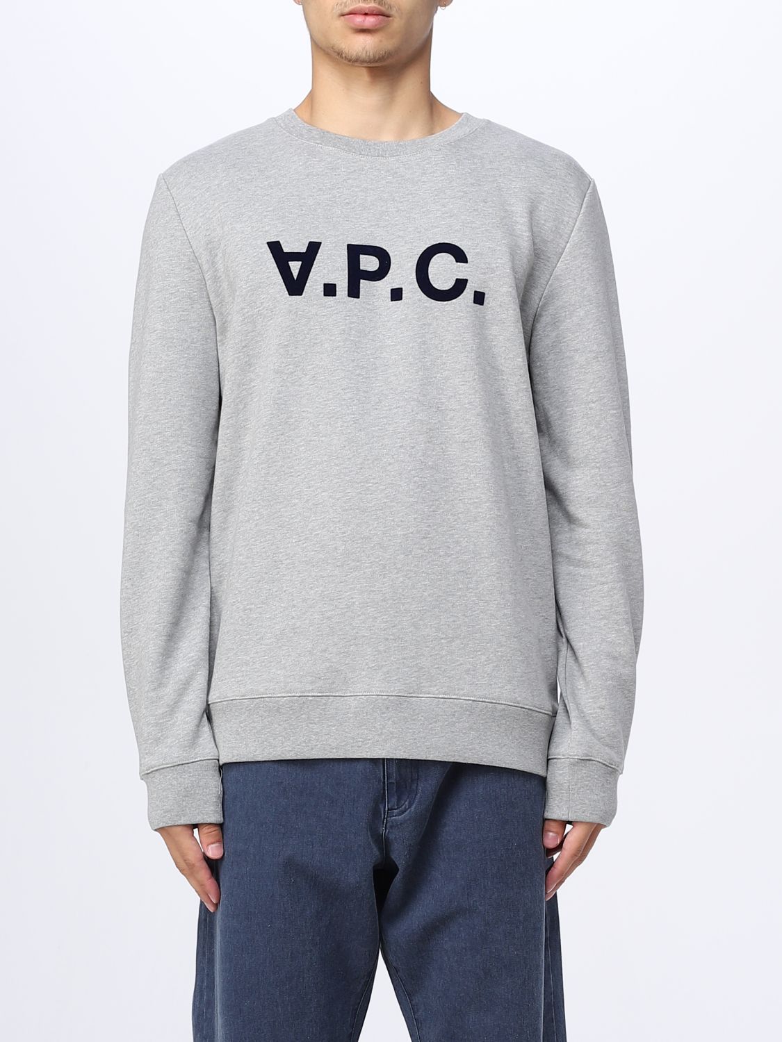 Shop Apc Sweatshirt A.p.c. Men Color Grey