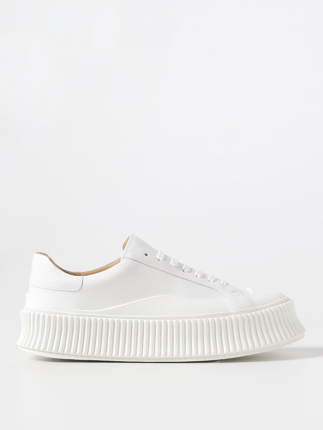 Jil Sander Woman Sneakers Ivory Size 10 Soft Leather In White