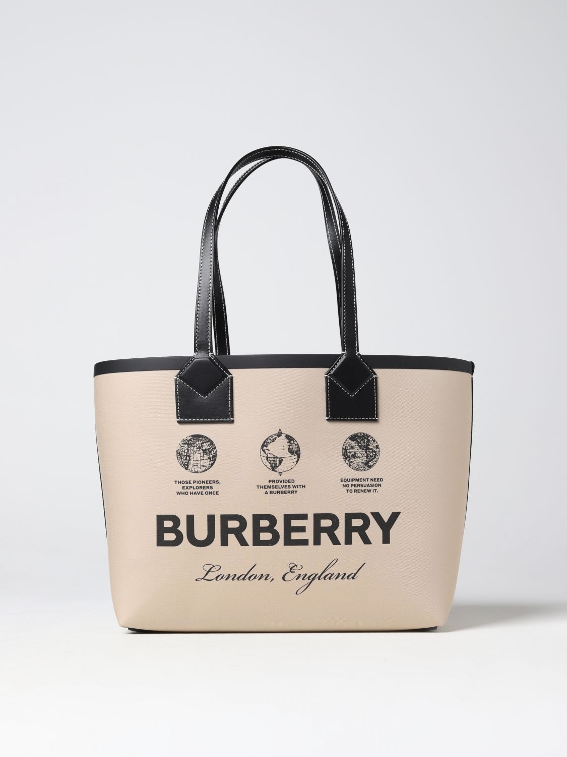 Handbag Burberry Beige in Plastic - 29758017