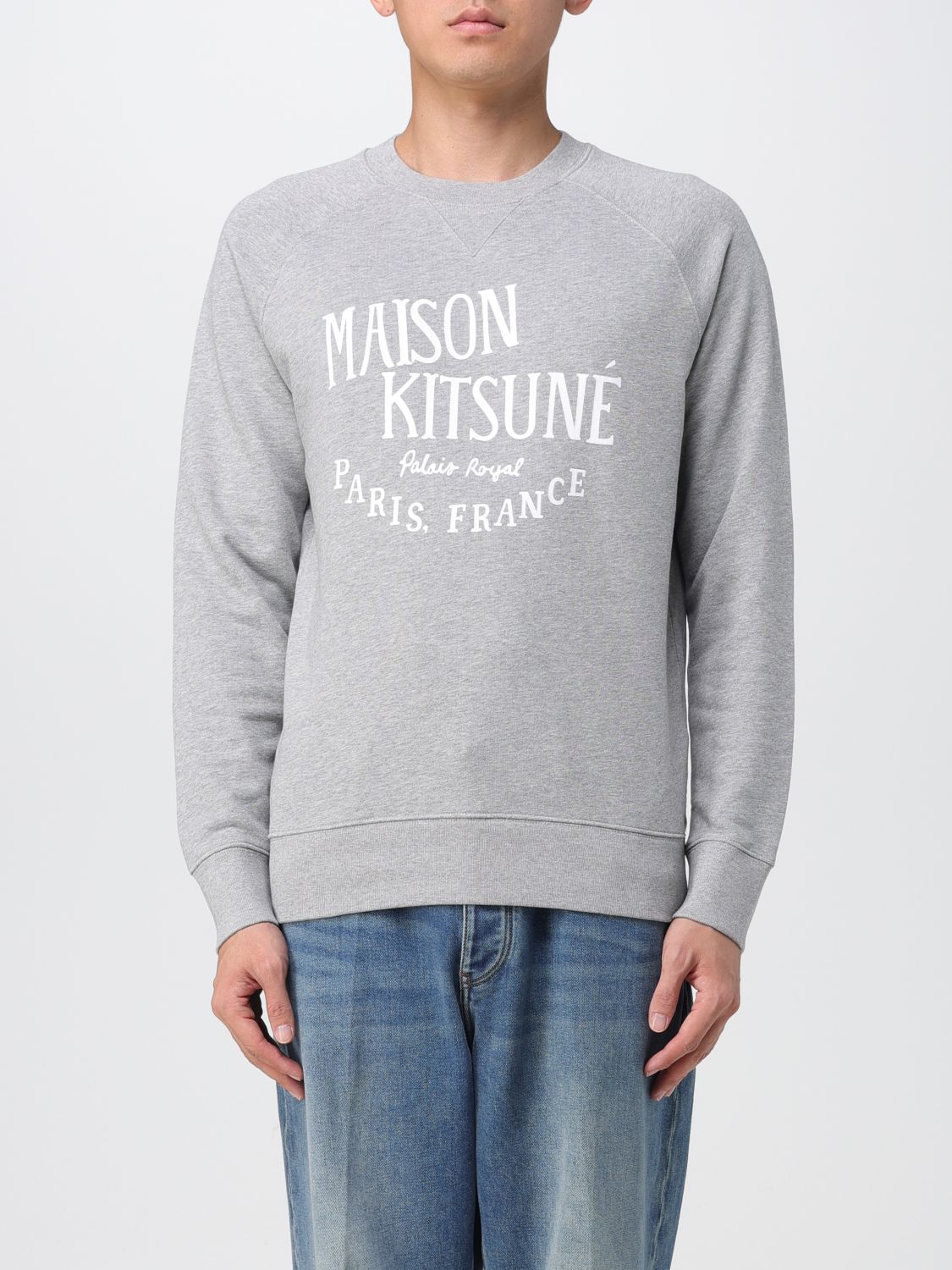 Maison Kitsuné Cotton Sweatshirt In Grey