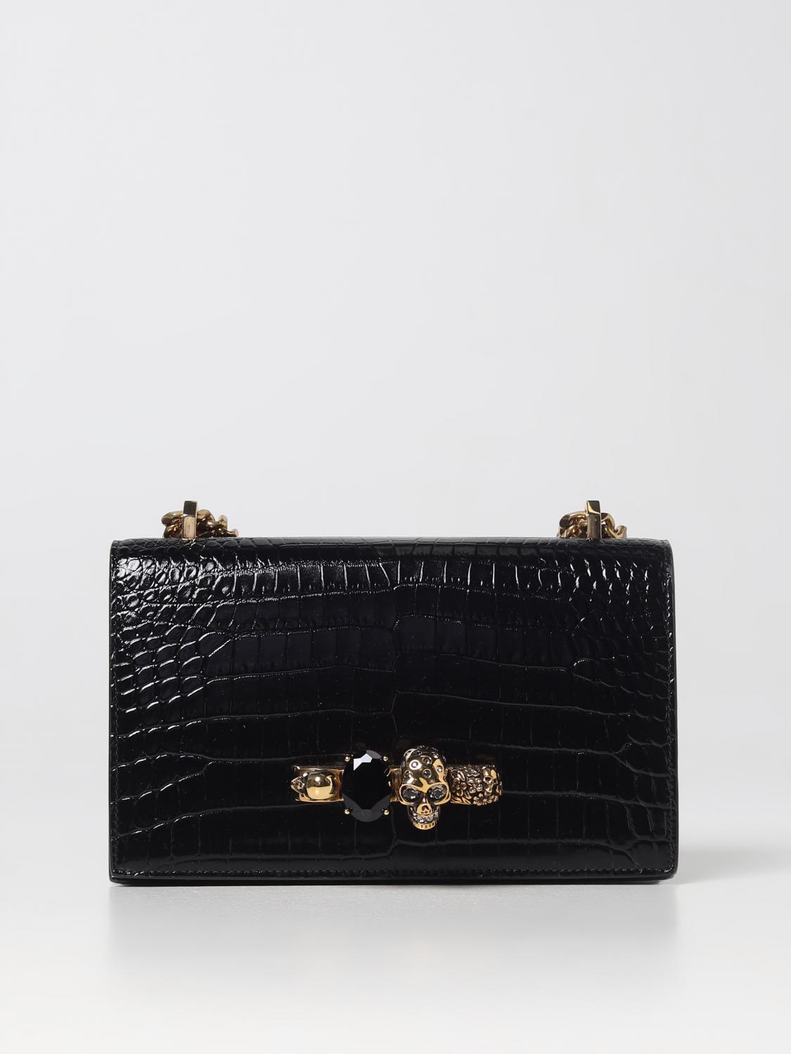 Handbag Alexander McQueen Black in Cotton - 25452734