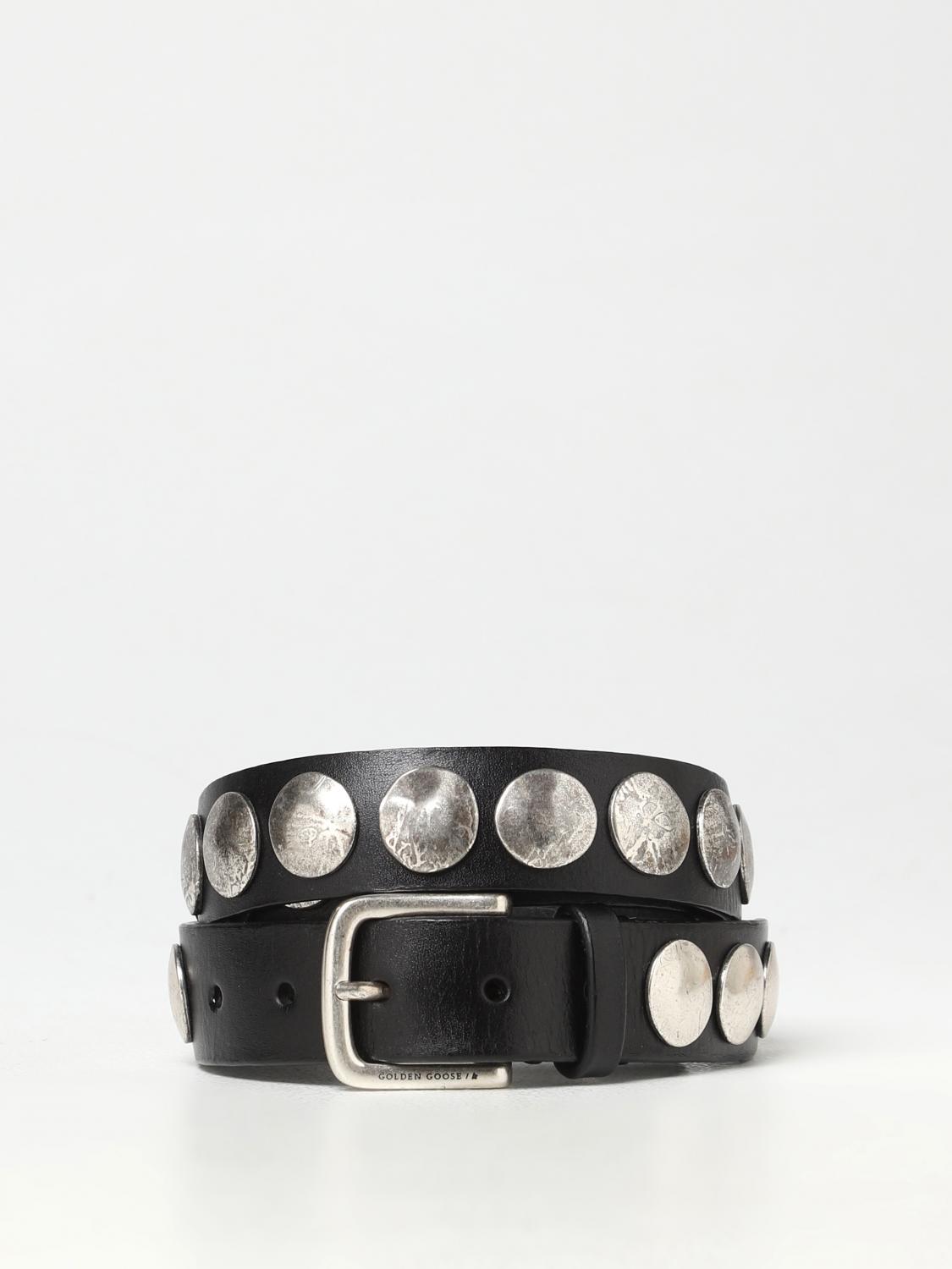 GOLDEN GOOSE leather belt with antiqued studs　GOLDEN GOOSE アンティークスタッズ付きレザーベルト GOLDEN