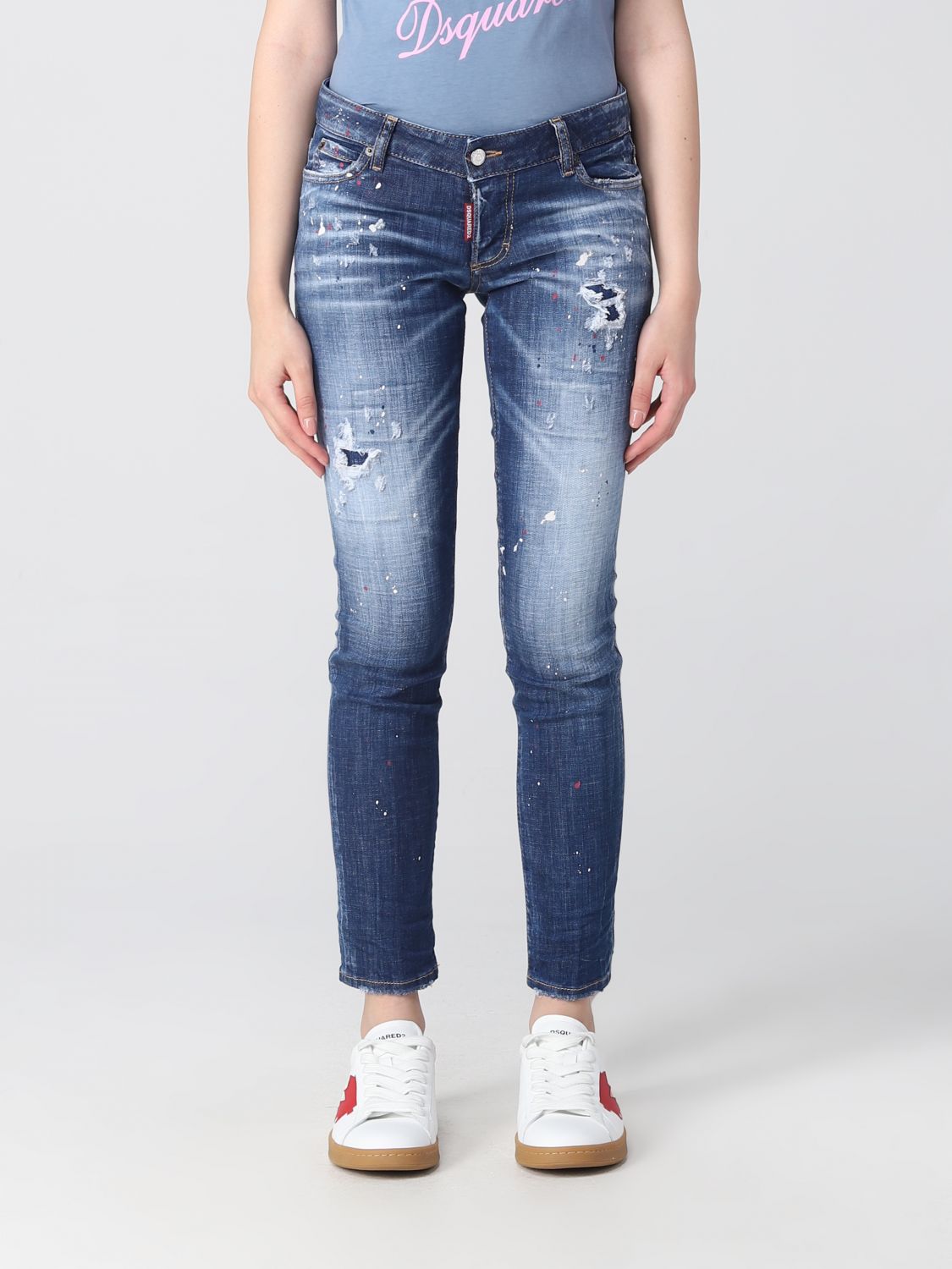 Shop Dsquared2 Jeans In Stretch Denim
