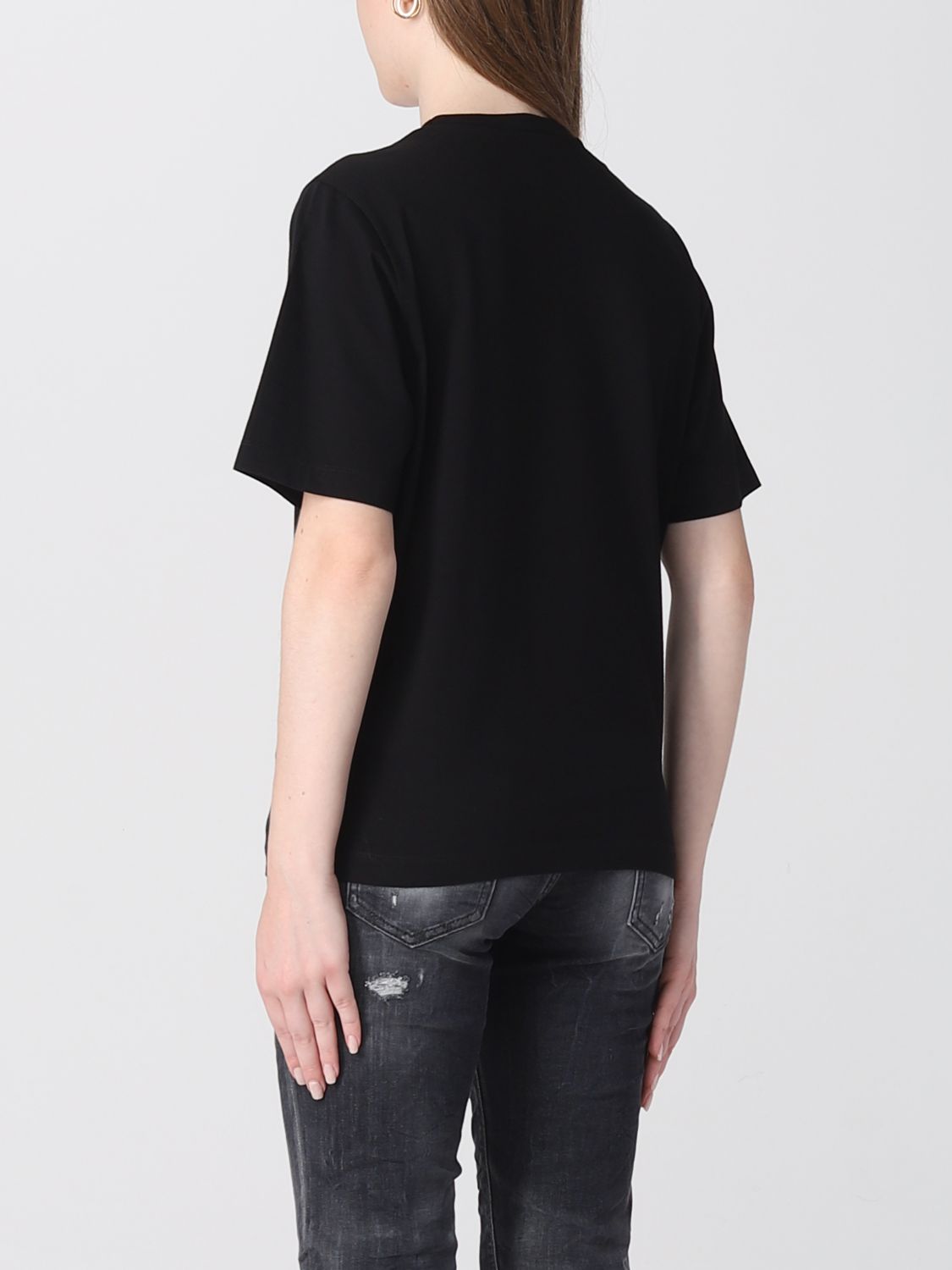 DSQUARED2：Tシャツ レディース - ブラック | GIGLIO.COMオンラインの