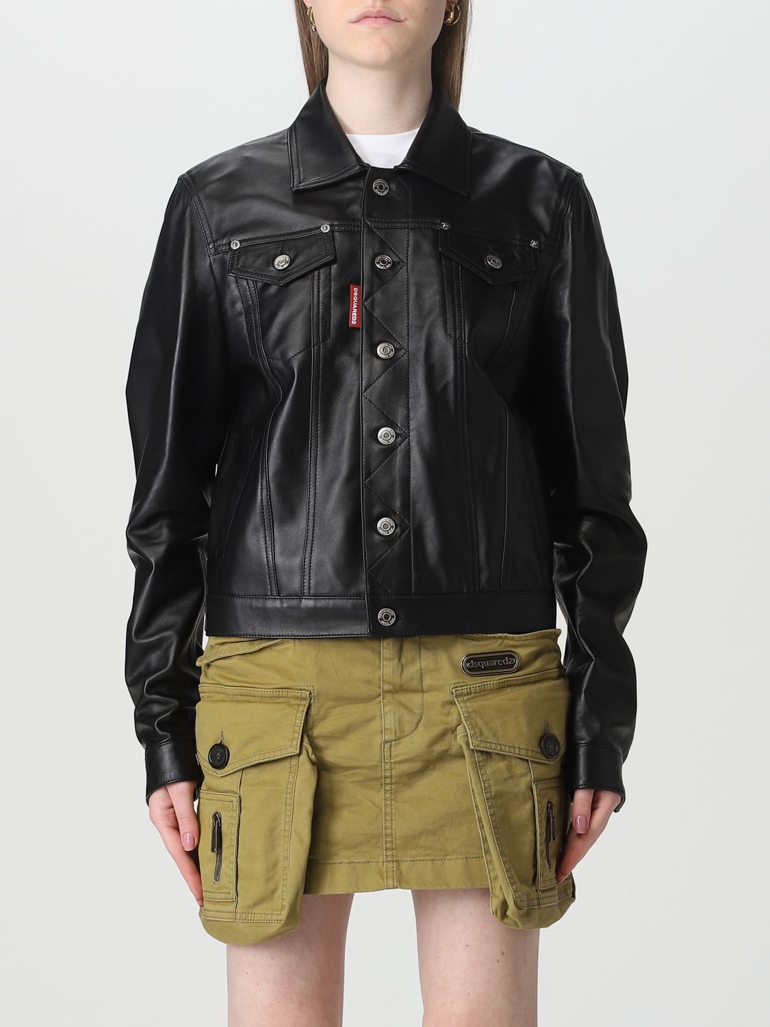 DSQUARED2: jacket for woman - Black | Dsquared2 jacket S75AM0943SY1623 ...