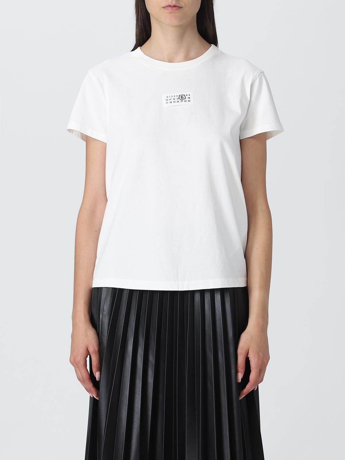 MM6 MAISON MARGIELA：Tシャツ レディース - ホワイト | GIGLIO.COM