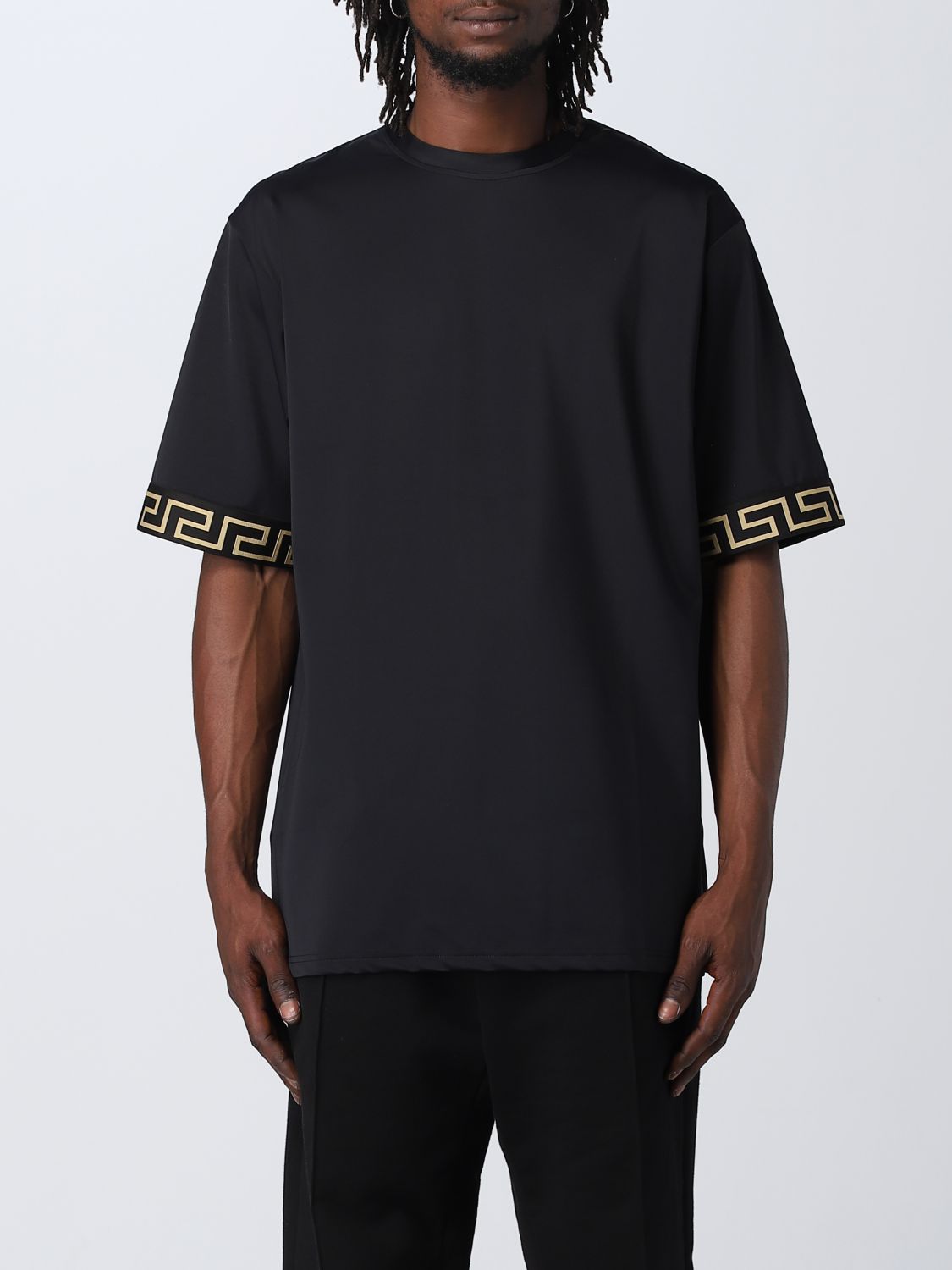 helper tekort Dank u voor uw hulp T-shirt in stretch fabric - Black | Versace t-shirt 1004079A232185 online  on GIGLIO.COM