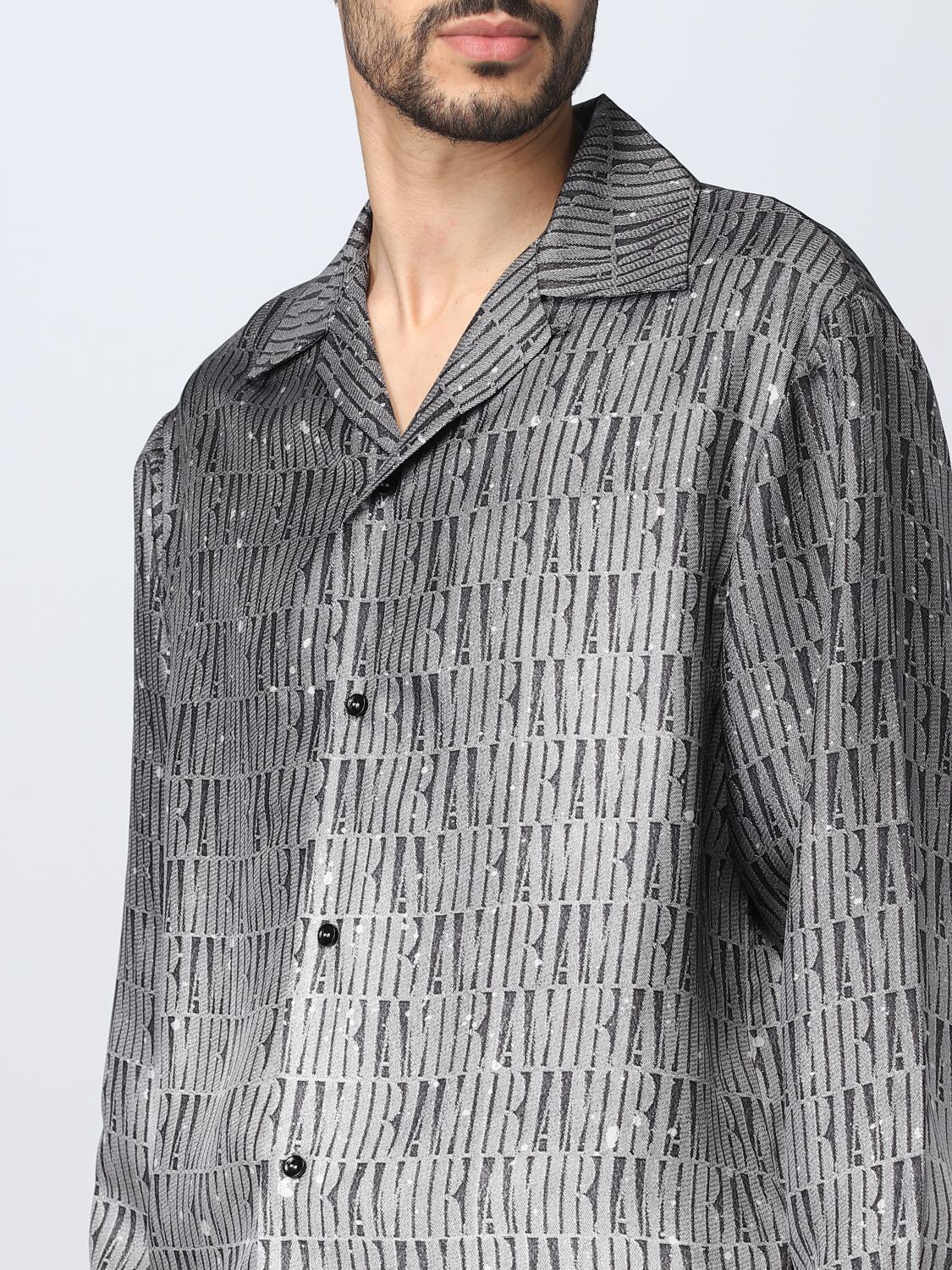 Camicia in tessuto tecnico stretch grigio/blu | GHIRARDELLI | A/I 2022