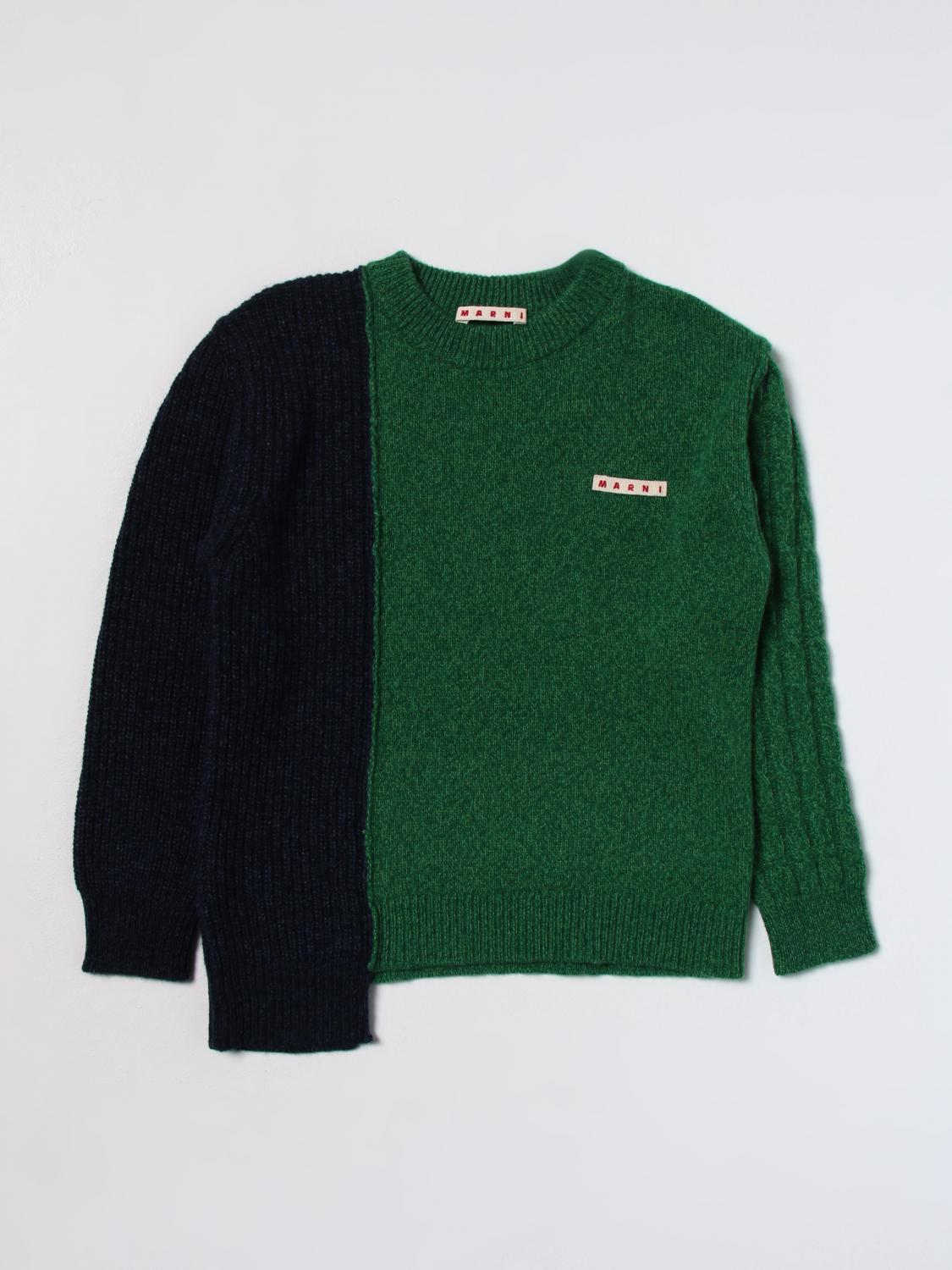 MARNI: sweater in wool blend - Green | Marni sweater M00963M00R3 online at  GIGLIO.COM