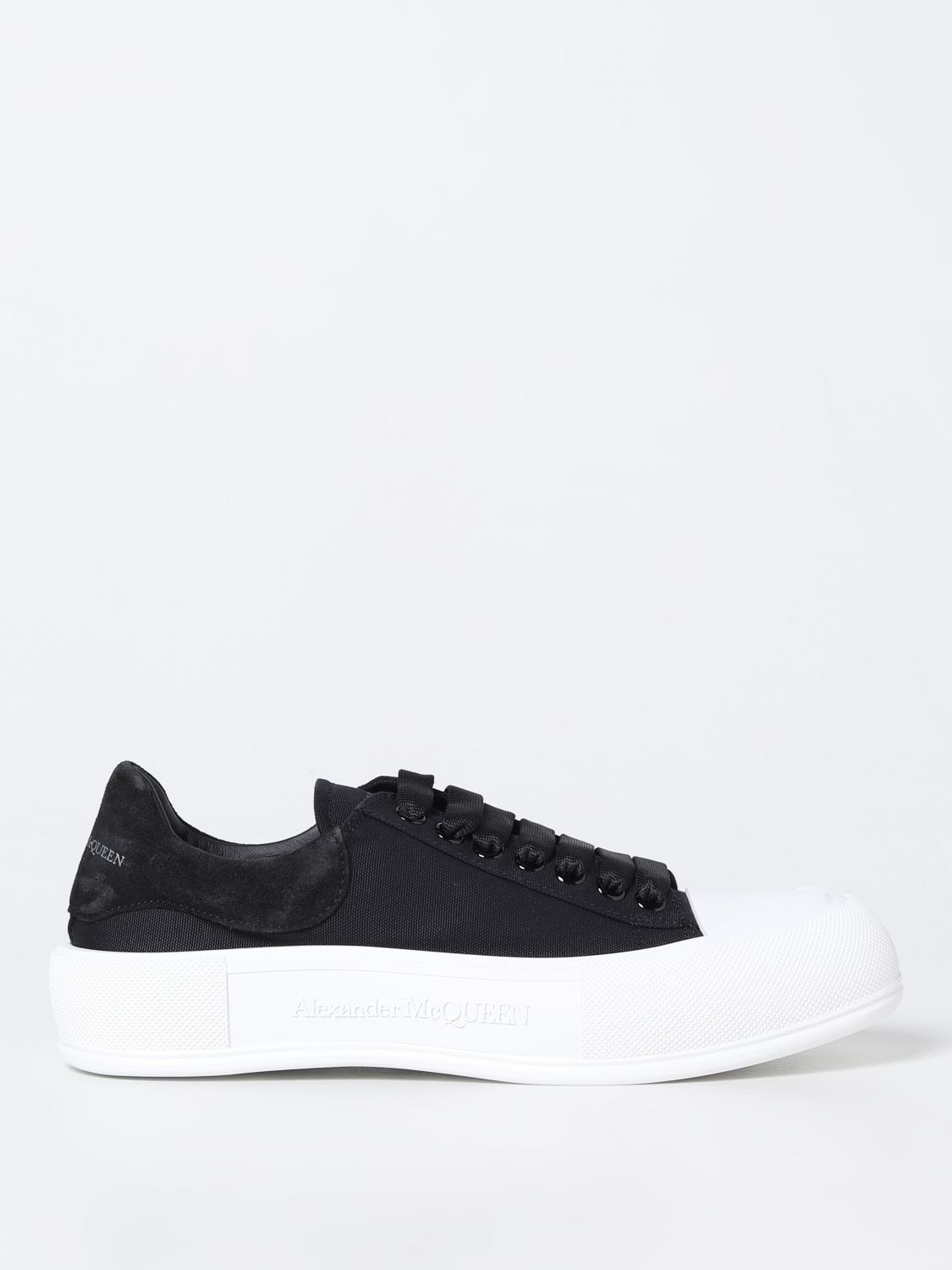 ALEXANDER MCQUEEN: sneakers in canvas - Black  Alexander Mcqueen sneakers  705659W4MV2 online at