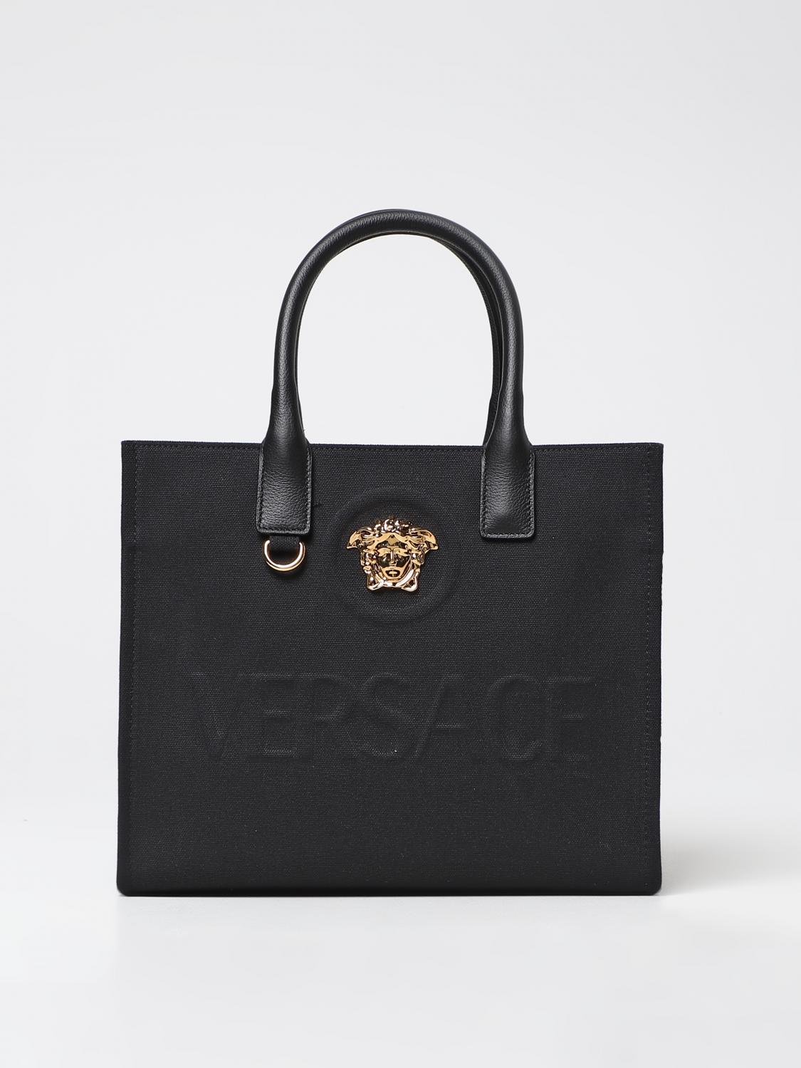 VERSACE VERSACE La Medusa Cotton Canvas and Leather Bag　VERSACE La Medusa コットンキャンバス＆レザーバッグ