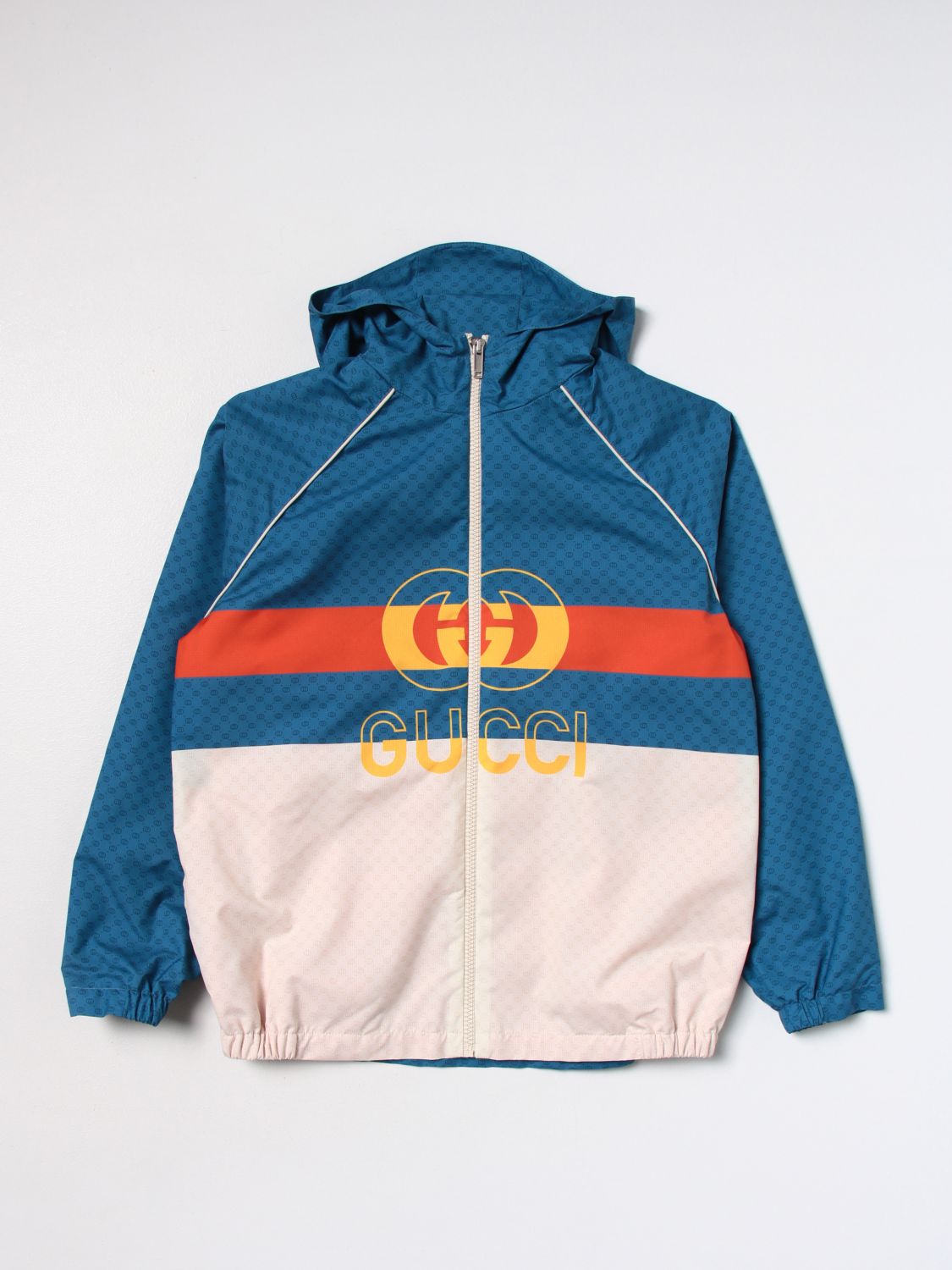 GUCCI: nylon jacket - Royal Blue | Gucci jacket 745665XWAXQ online