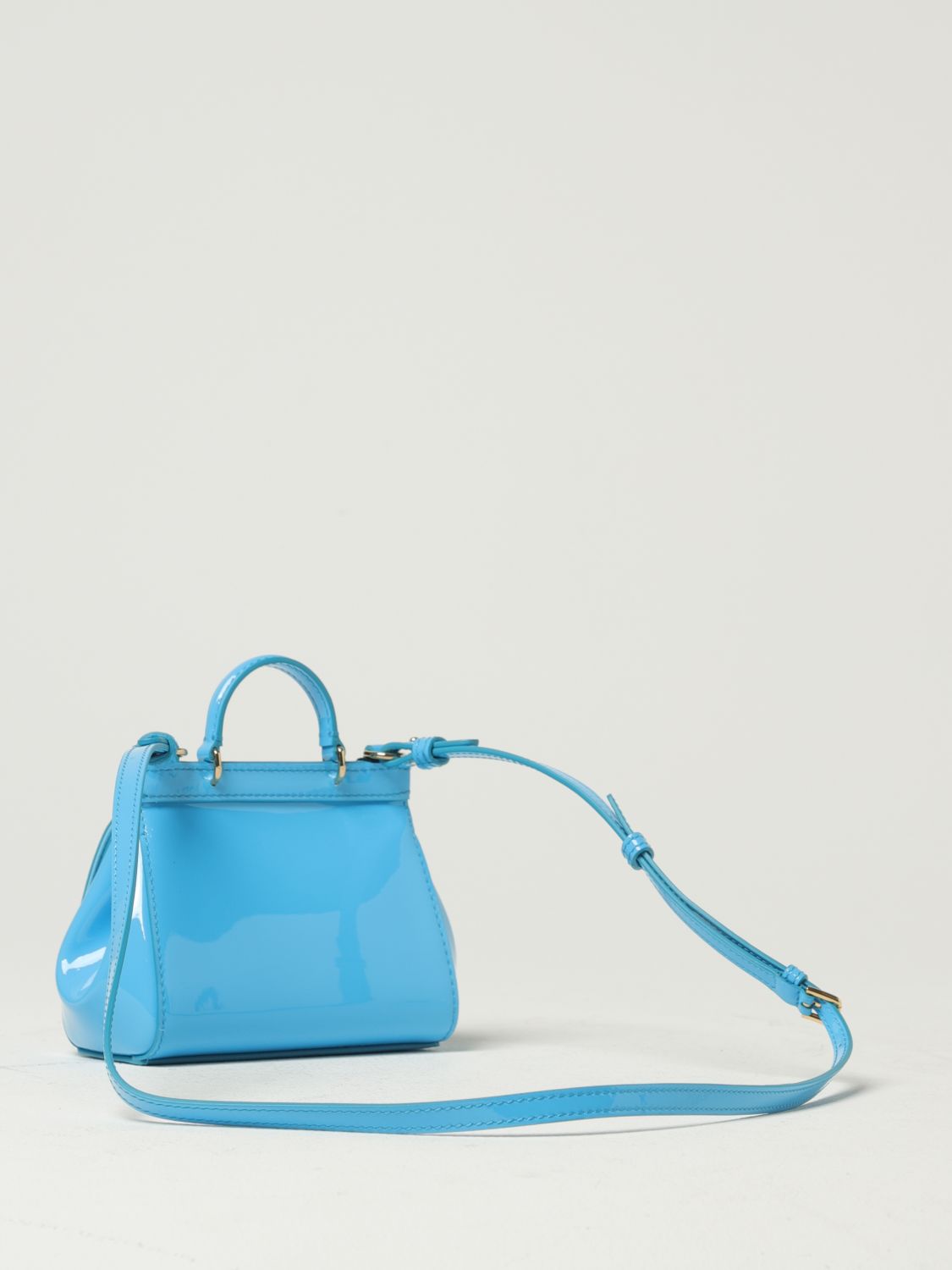 DOLCE & GABBANA: Sicily bag in patent leather - Milk  Dolce & Gabbana  clutch EB0003A1067 online at