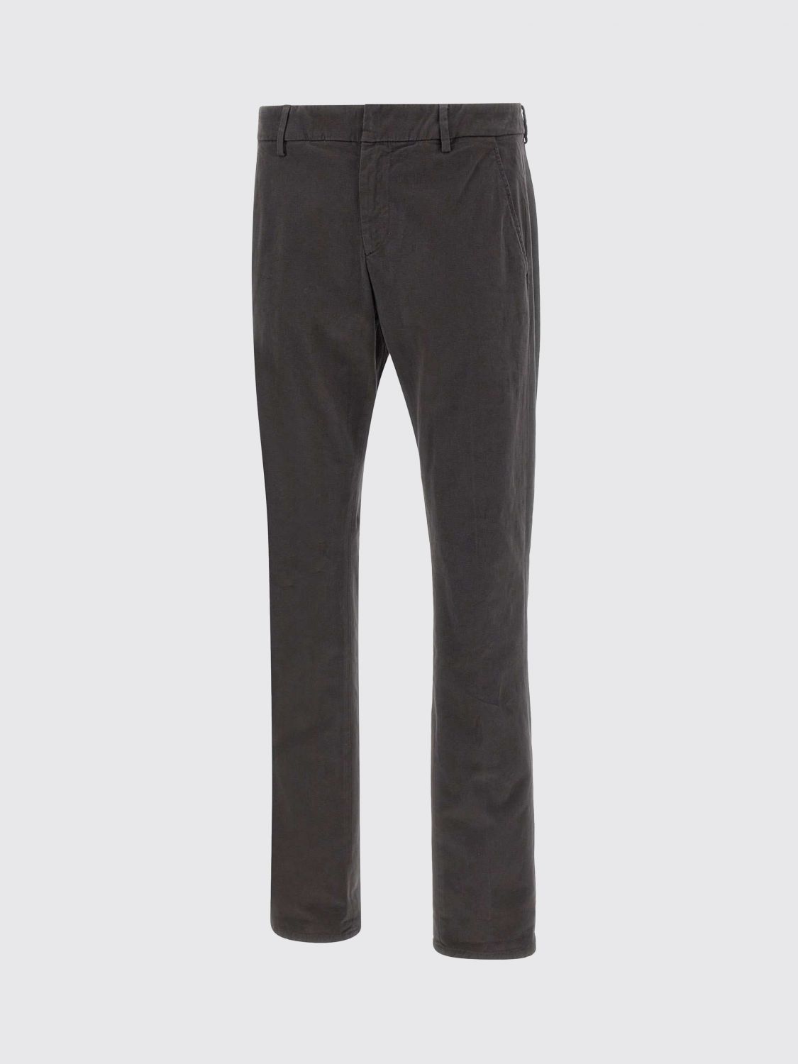 Dondup Pants In Stretch Cotton In Gray