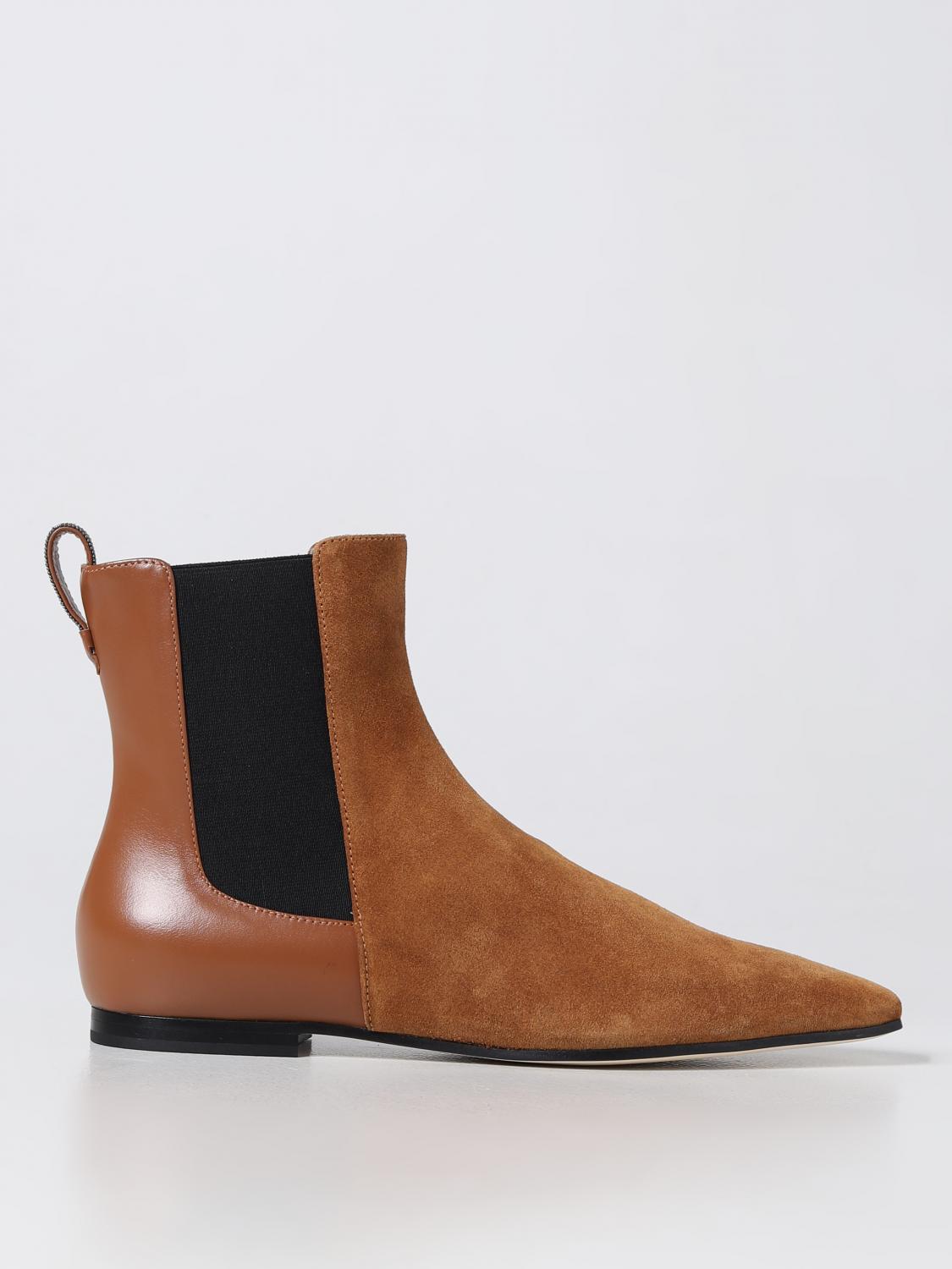 Fabiana Filippi Flat Ankle Boots Woman In Camel