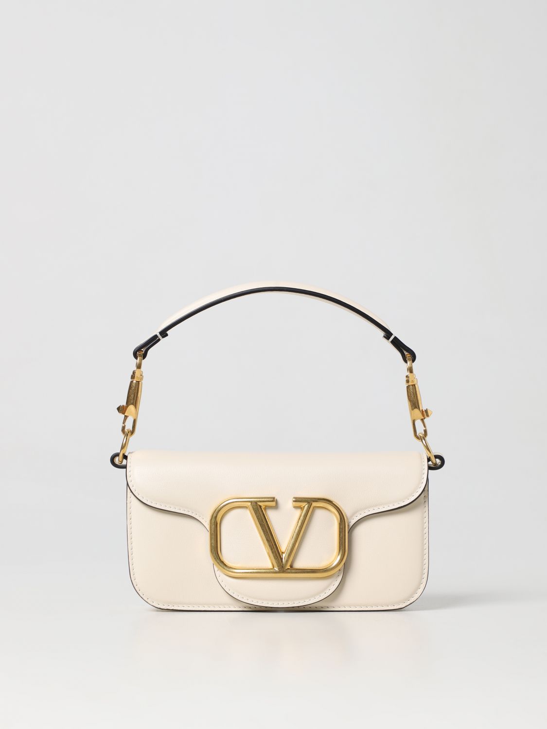 VALENTINO GARAVANI: Locò bag in smooth leather - Ivory