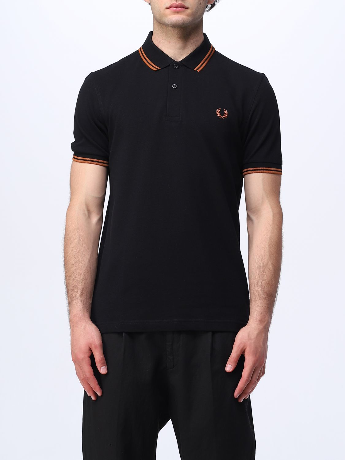 Fred Perry Polo Shirt  Men In Black